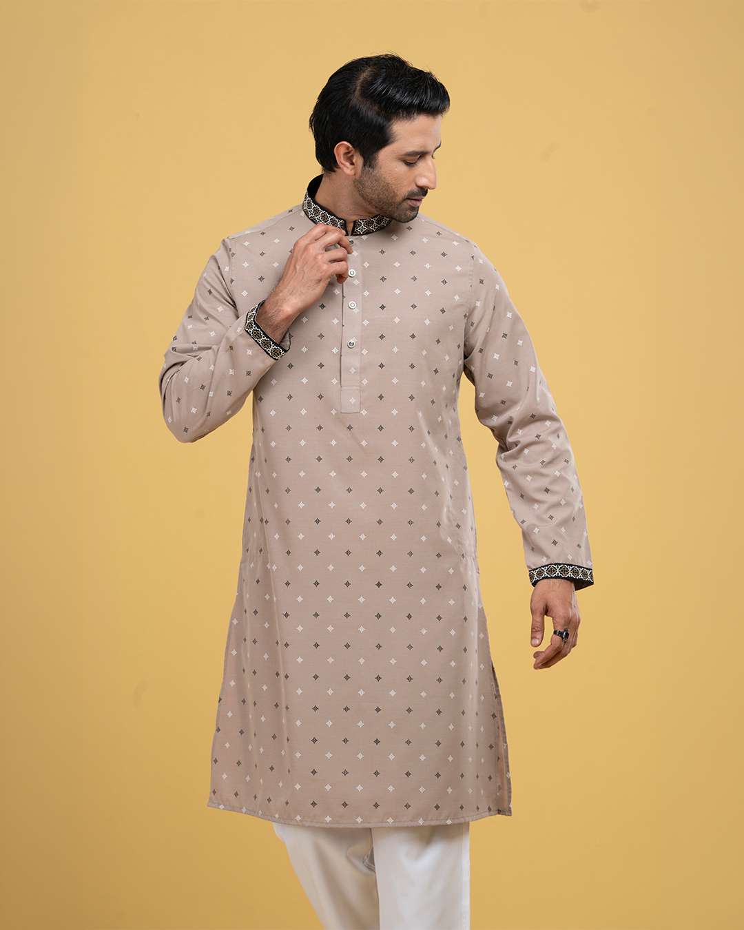 Embroidery Panjabi FP-2530 – Premium Cotton Embroidered Panjabi for Men