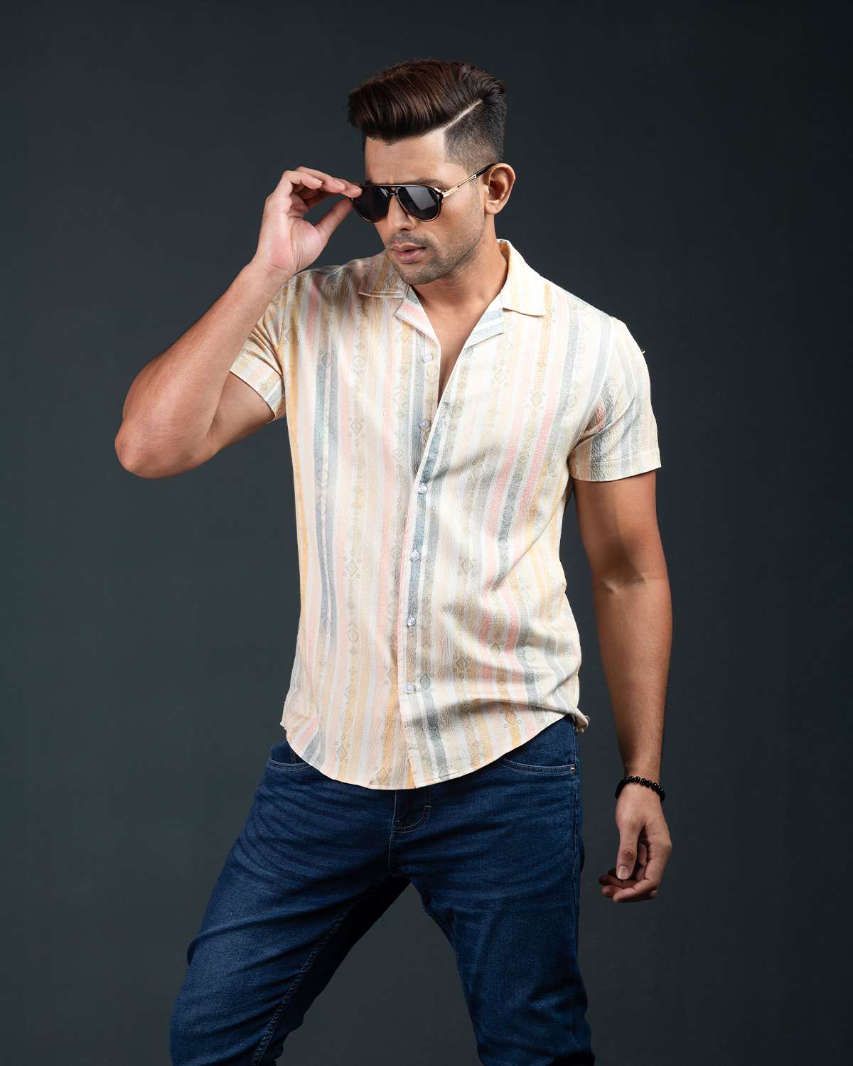 Cuban  Shirt - HW-2521 (Popcorn Fabric)