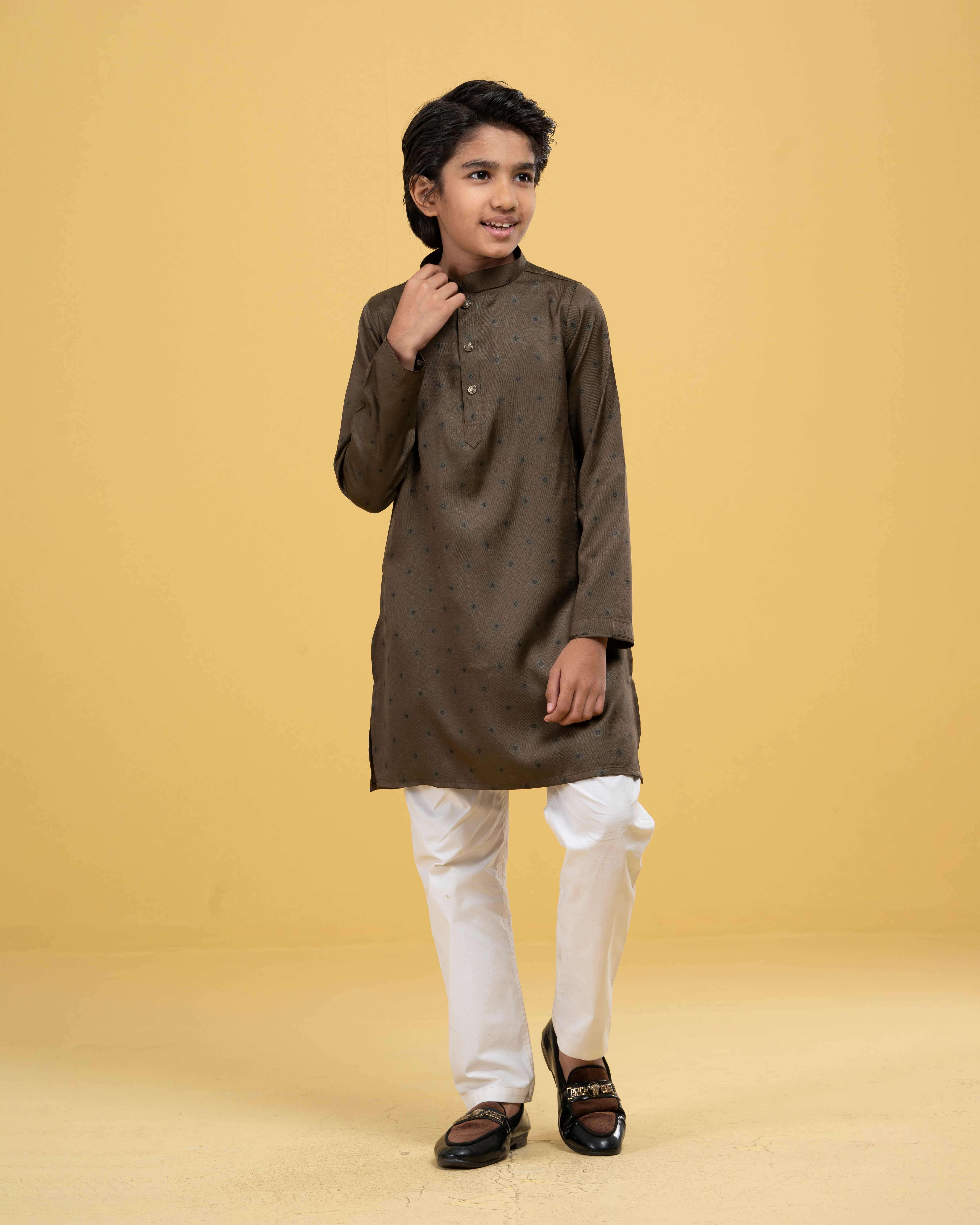 Kids Printed Classic Panjabi (FP-2557 K)