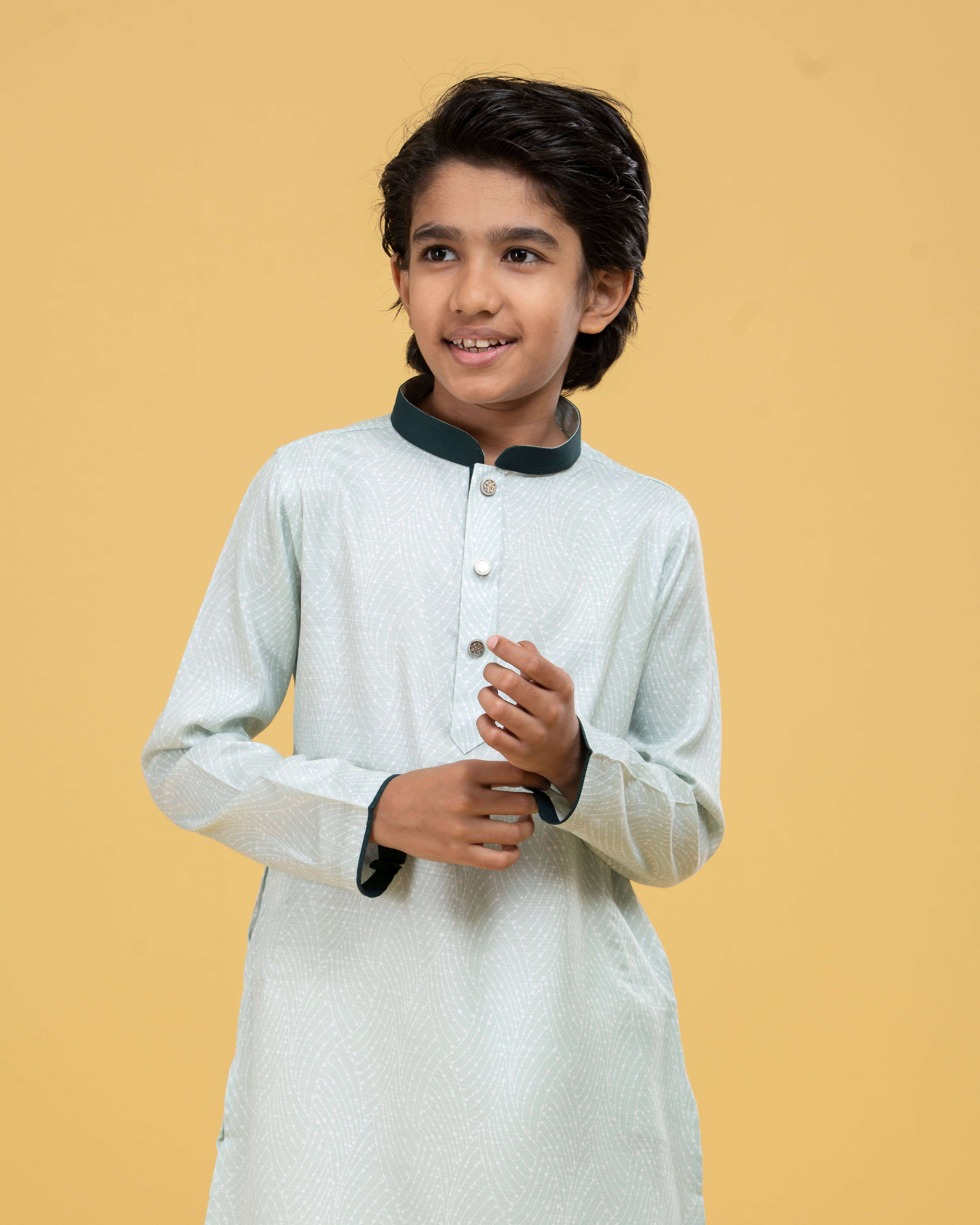 Kids Printed Classic Panjabi (FP-2560 K)