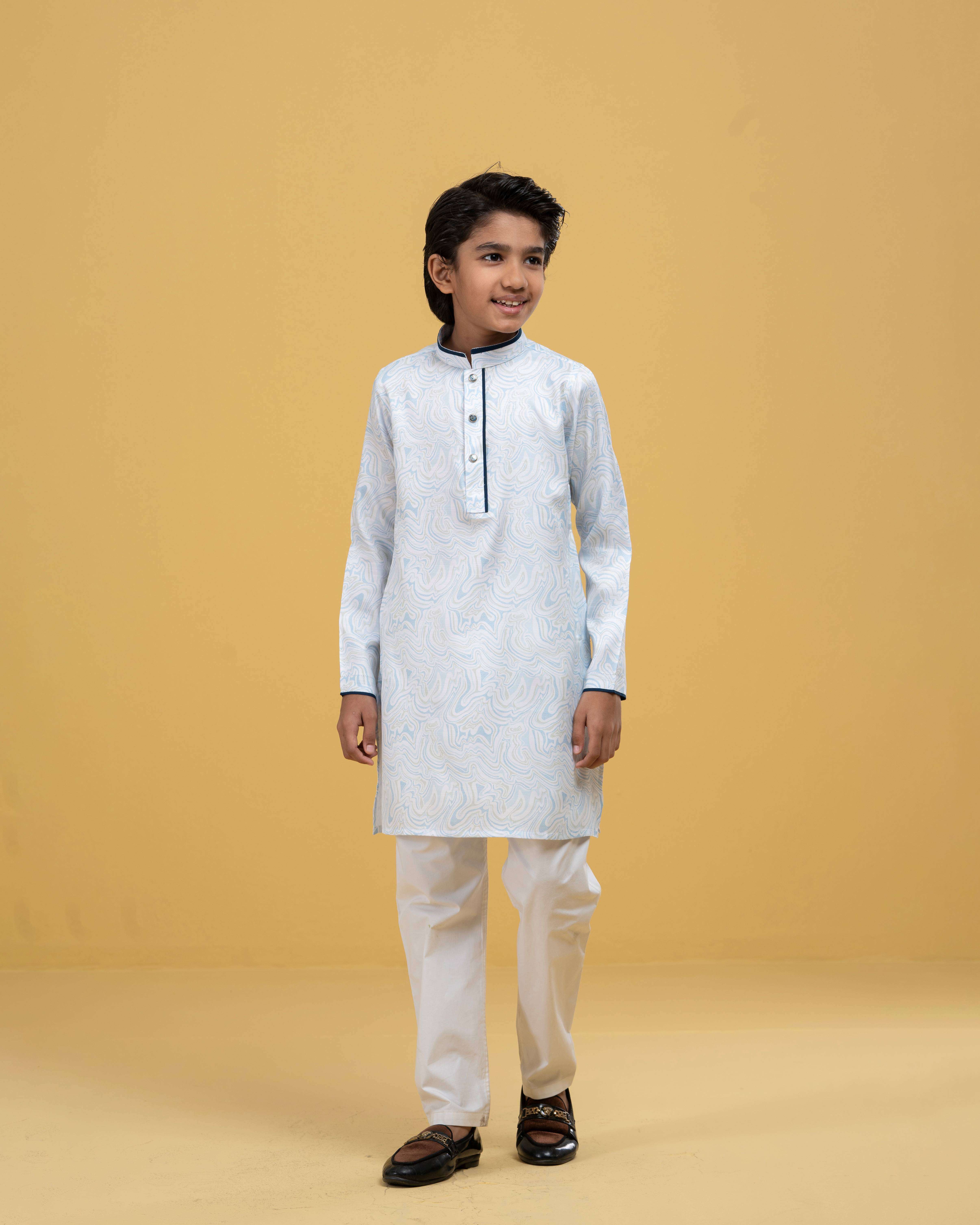 Kids Printed Classic Panjabi (FP-2561 K)