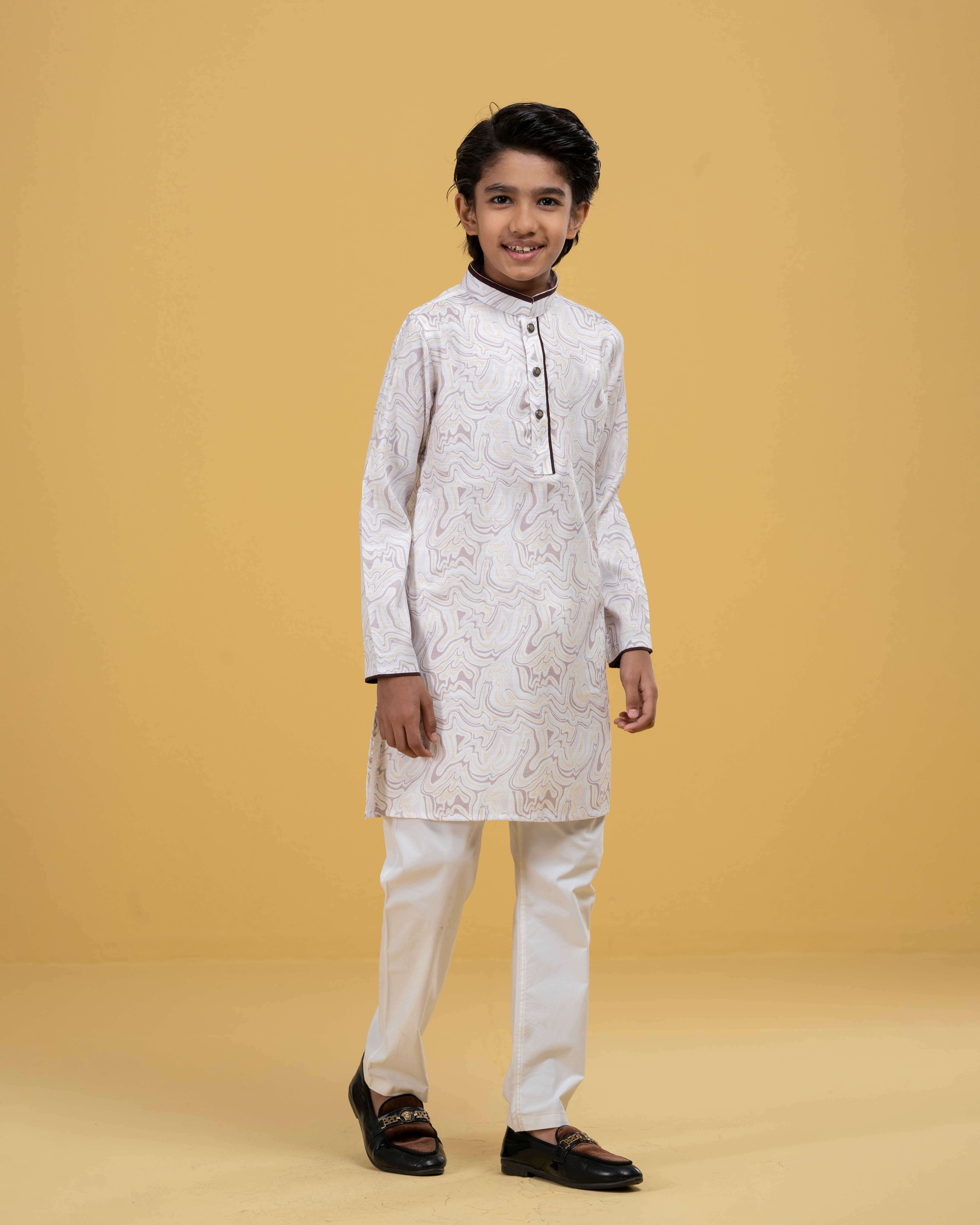 Kids Printed Classic Panjabi (FP-2562 K)