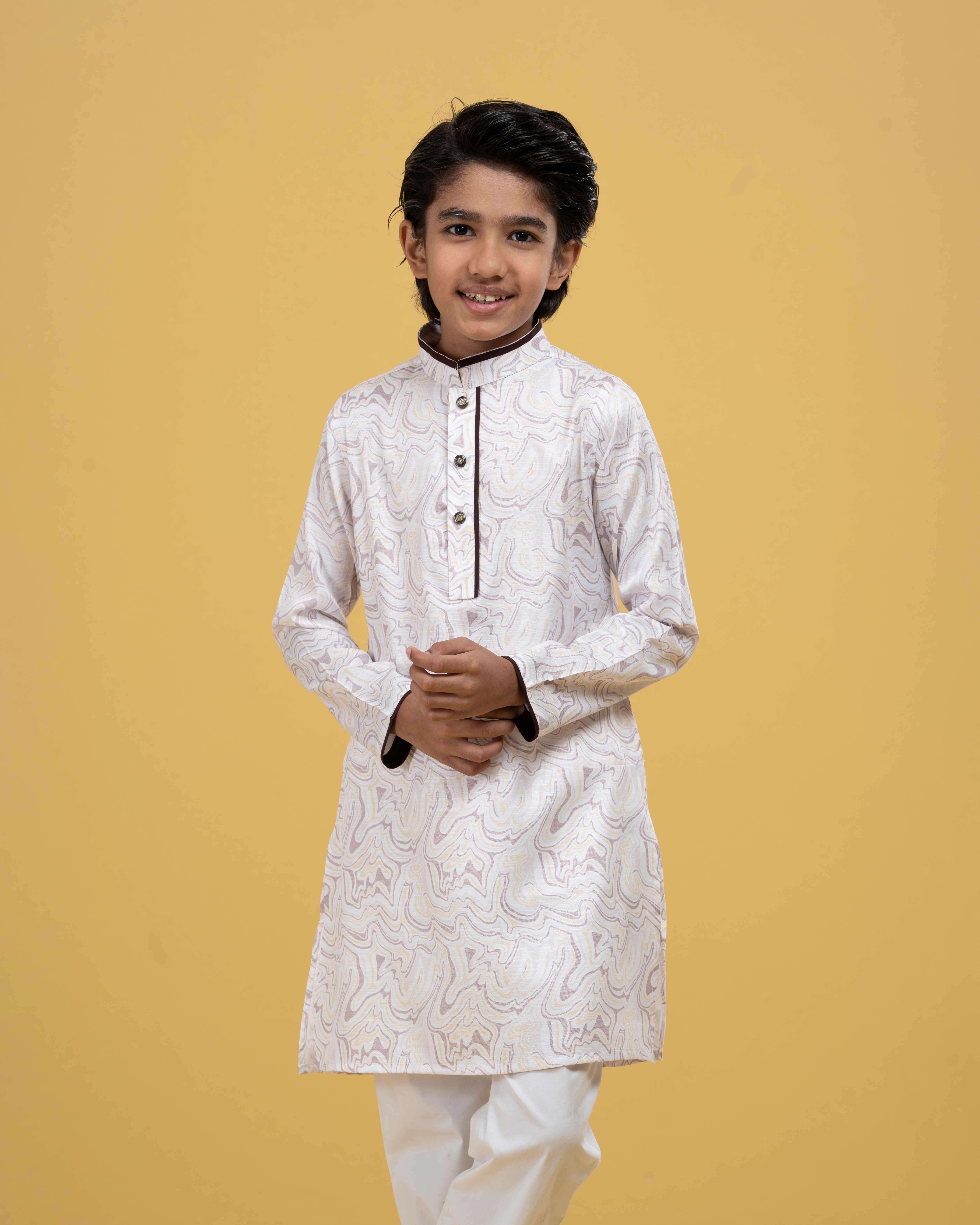 Kids Printed Classic Panjabi (FP-2562 K)