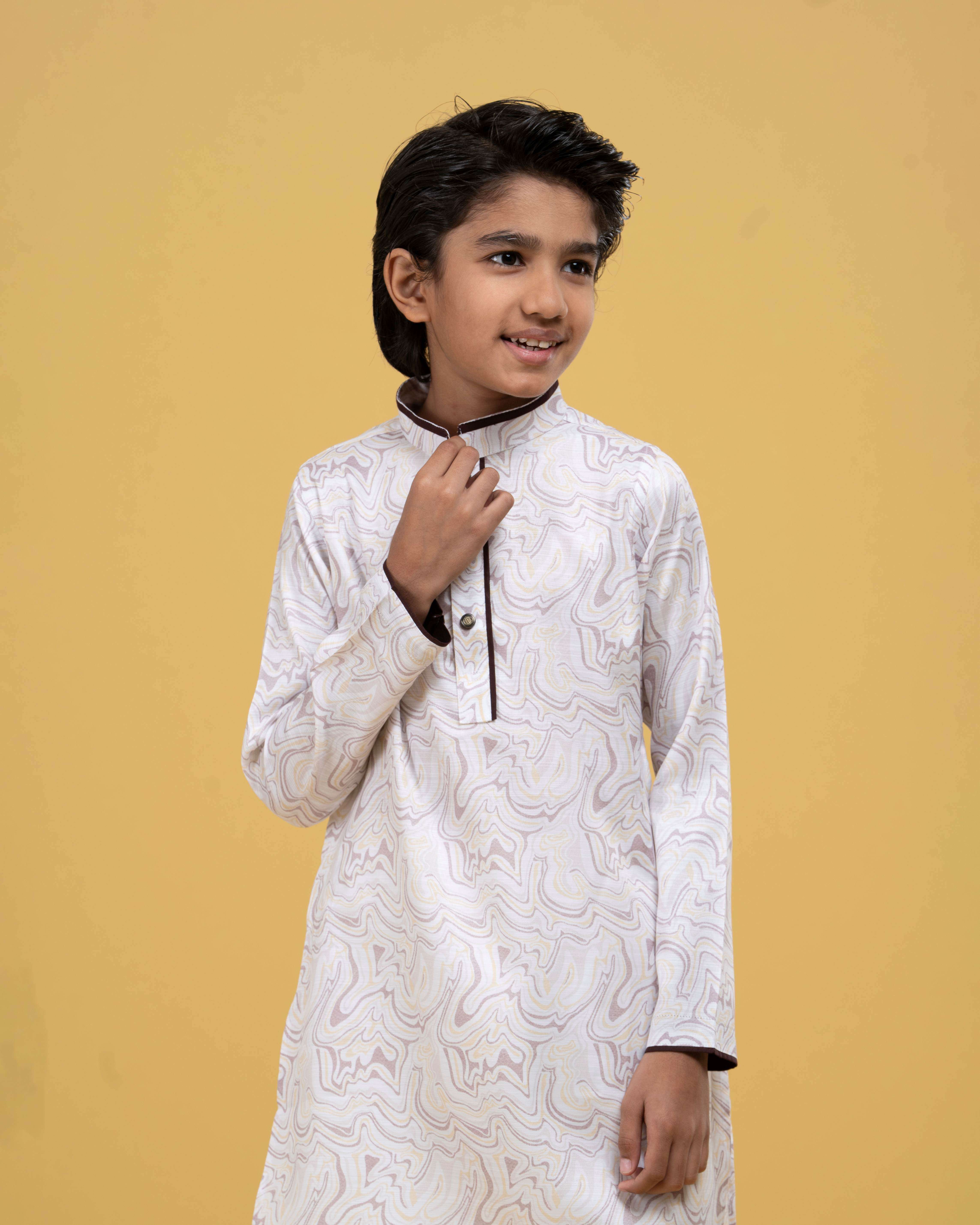 Kids Printed Classic Panjabi (FP-2562 K)