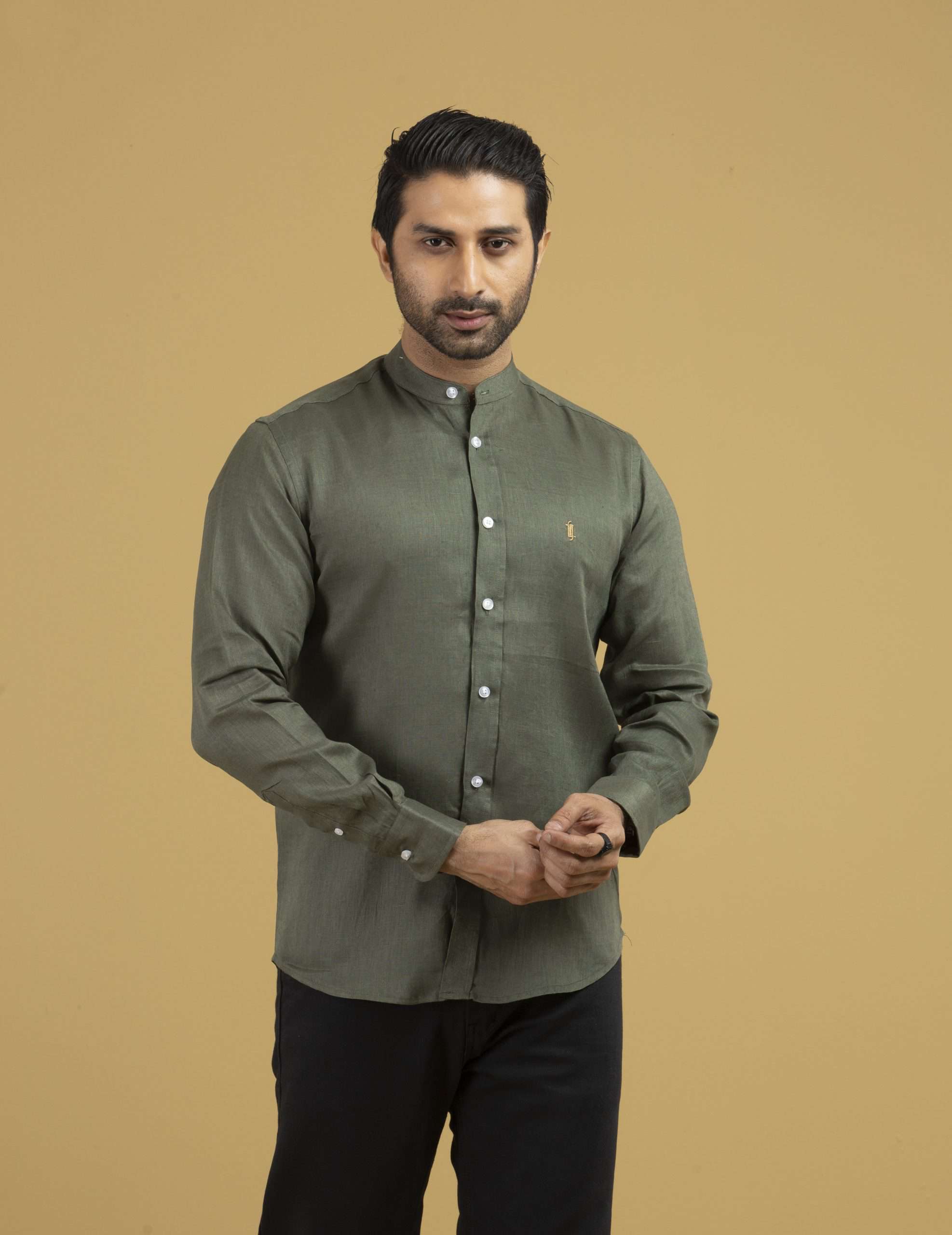 Men’s Band Collar Shirt (BS-07)