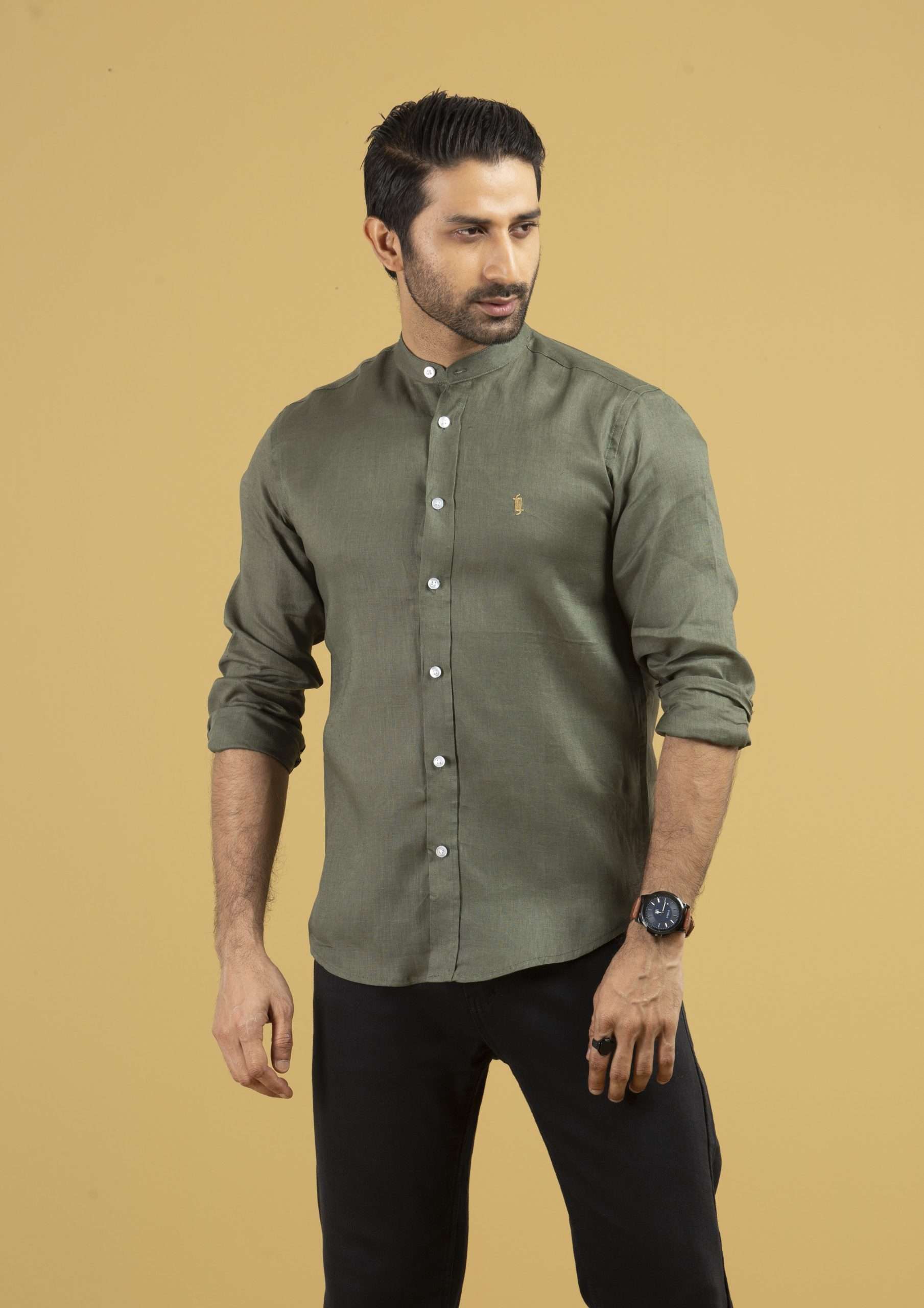 Men’s Band Collar Shirt (BS-07)