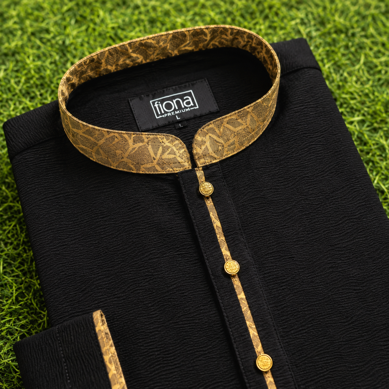 Premium Panjabi - Black (FP-2613)
