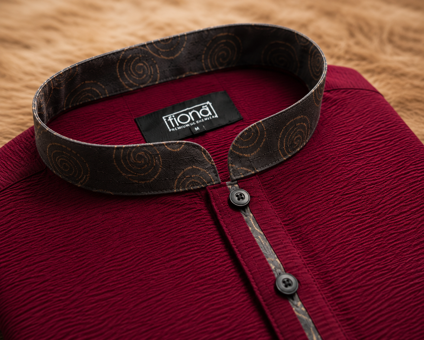 Premium Panjabi - Maroon (FP-2607)