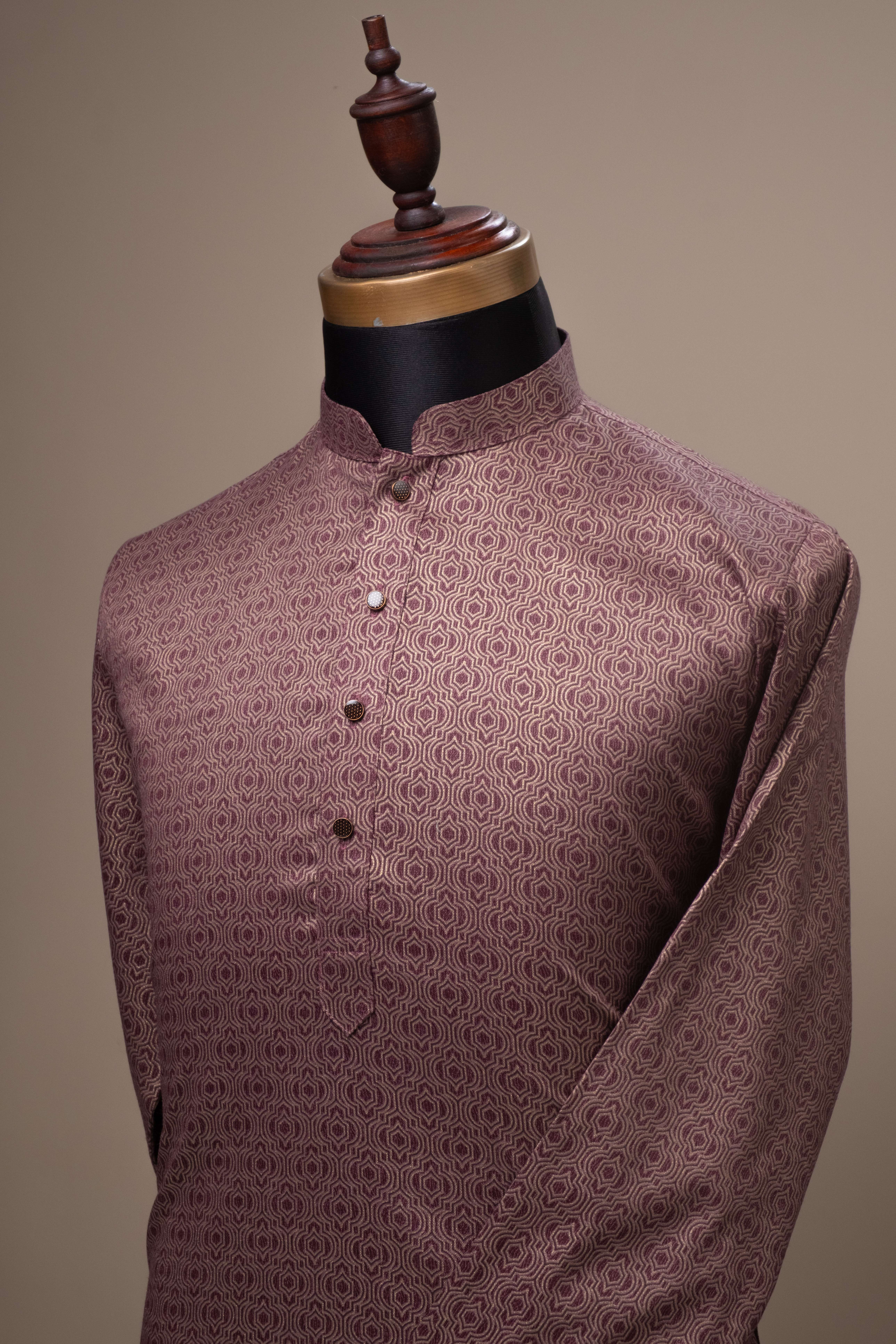 Elegant Panjabi- Maroon (FP-2603)