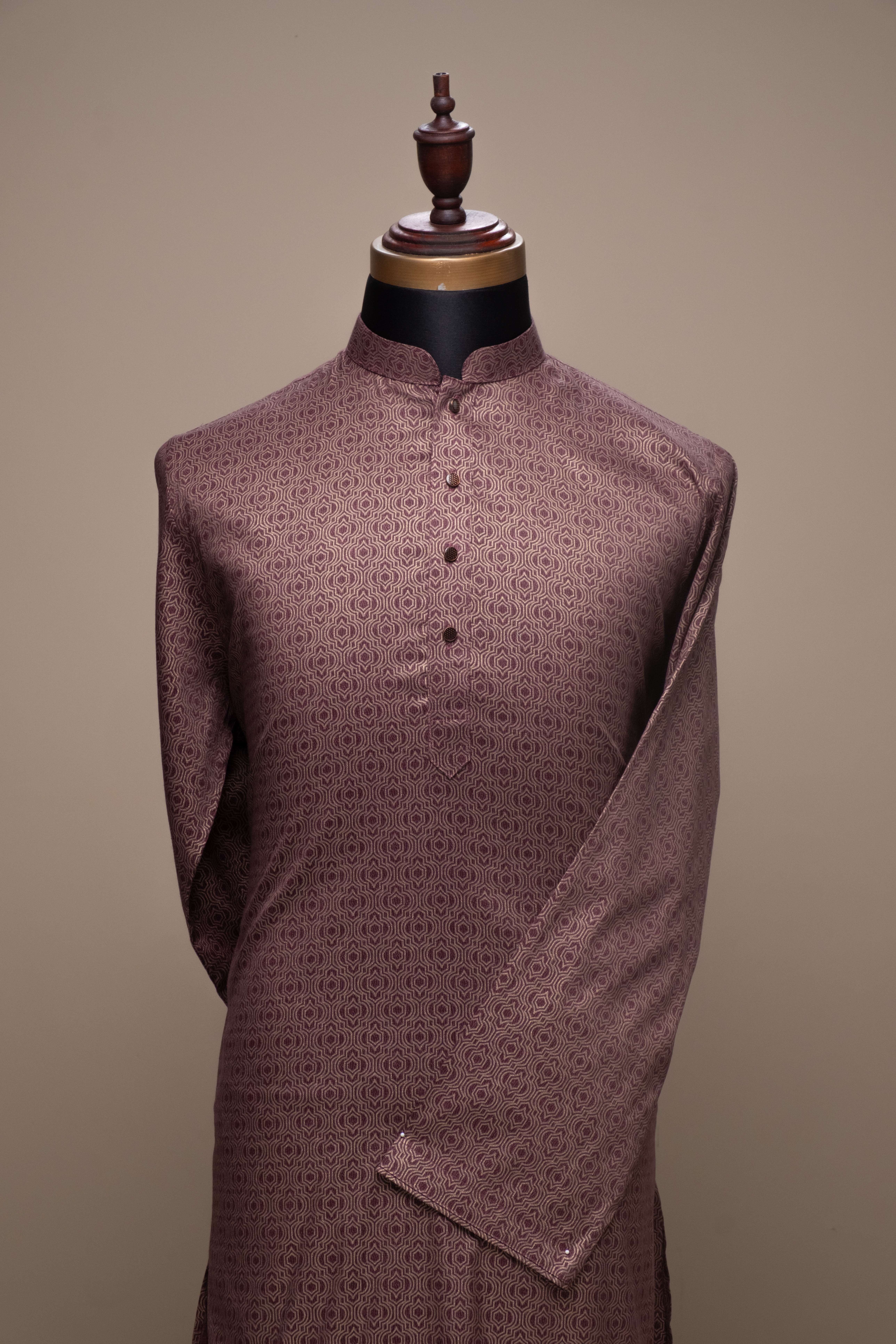 Elegant Panjabi- Maroon (FP-2603)