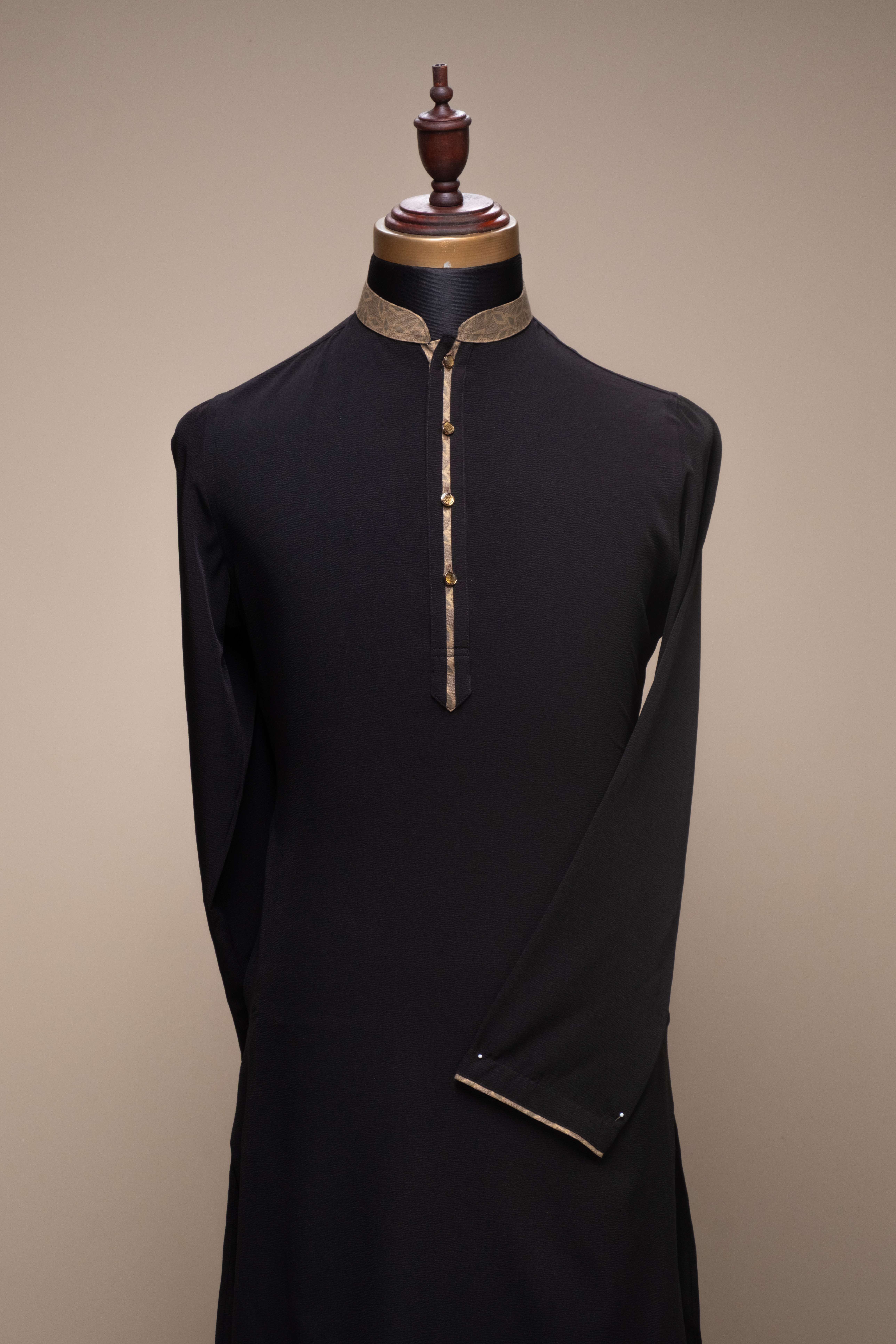 Premium Panjabi - Black (FP-2613)