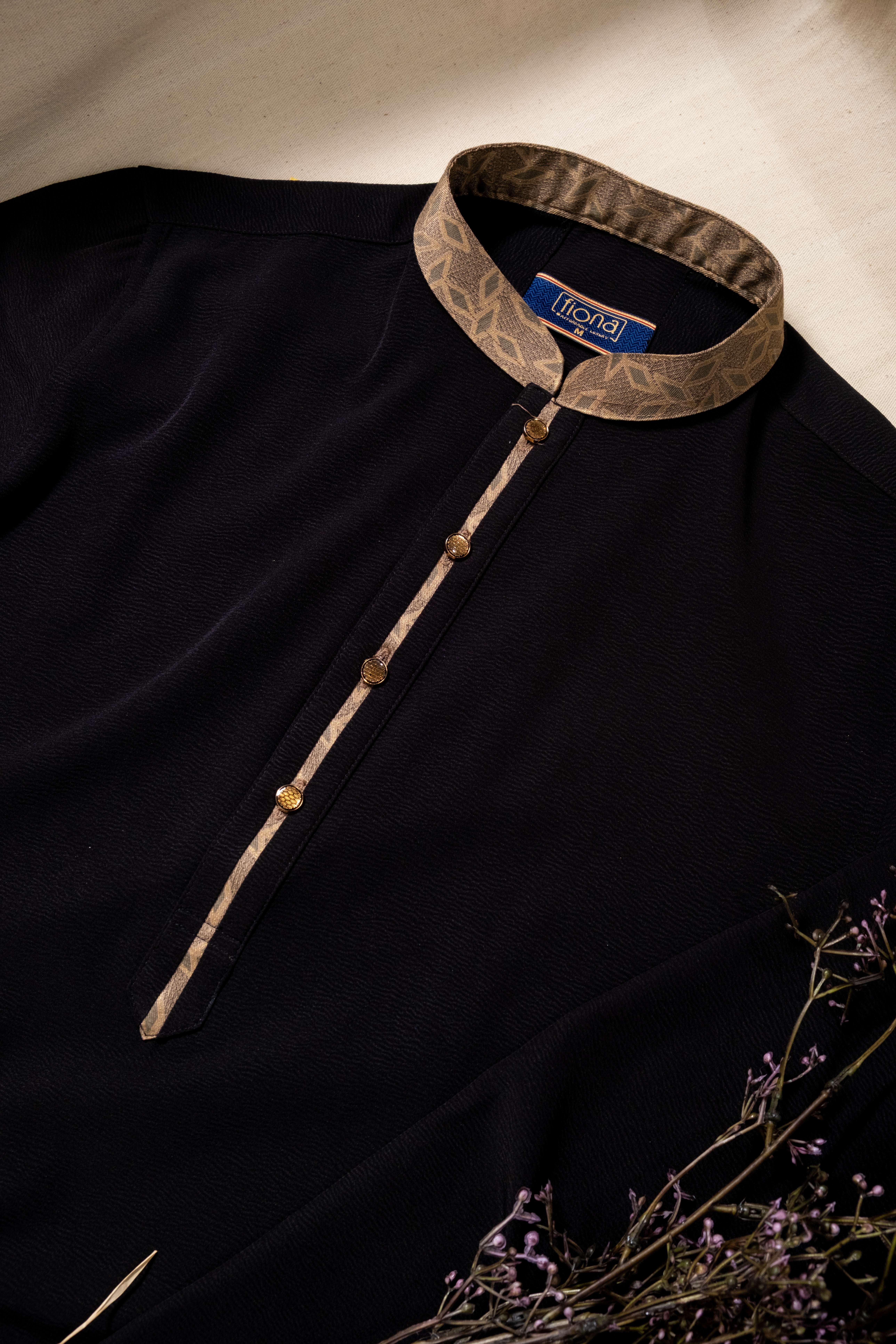 Premium Panjabi - Black (FP-2613)