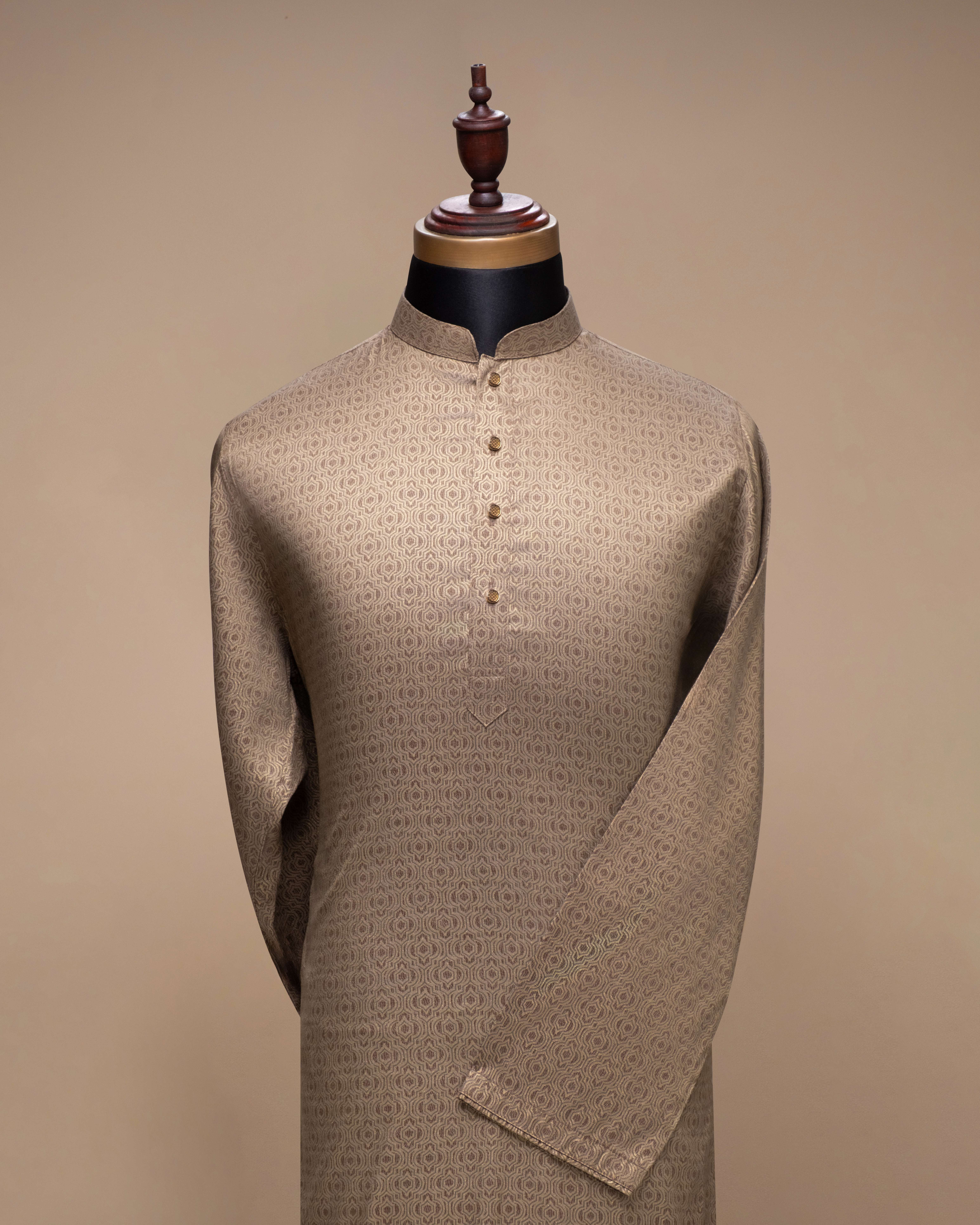 Elegant Panjabi- Golden Chocolate (FP-2605)