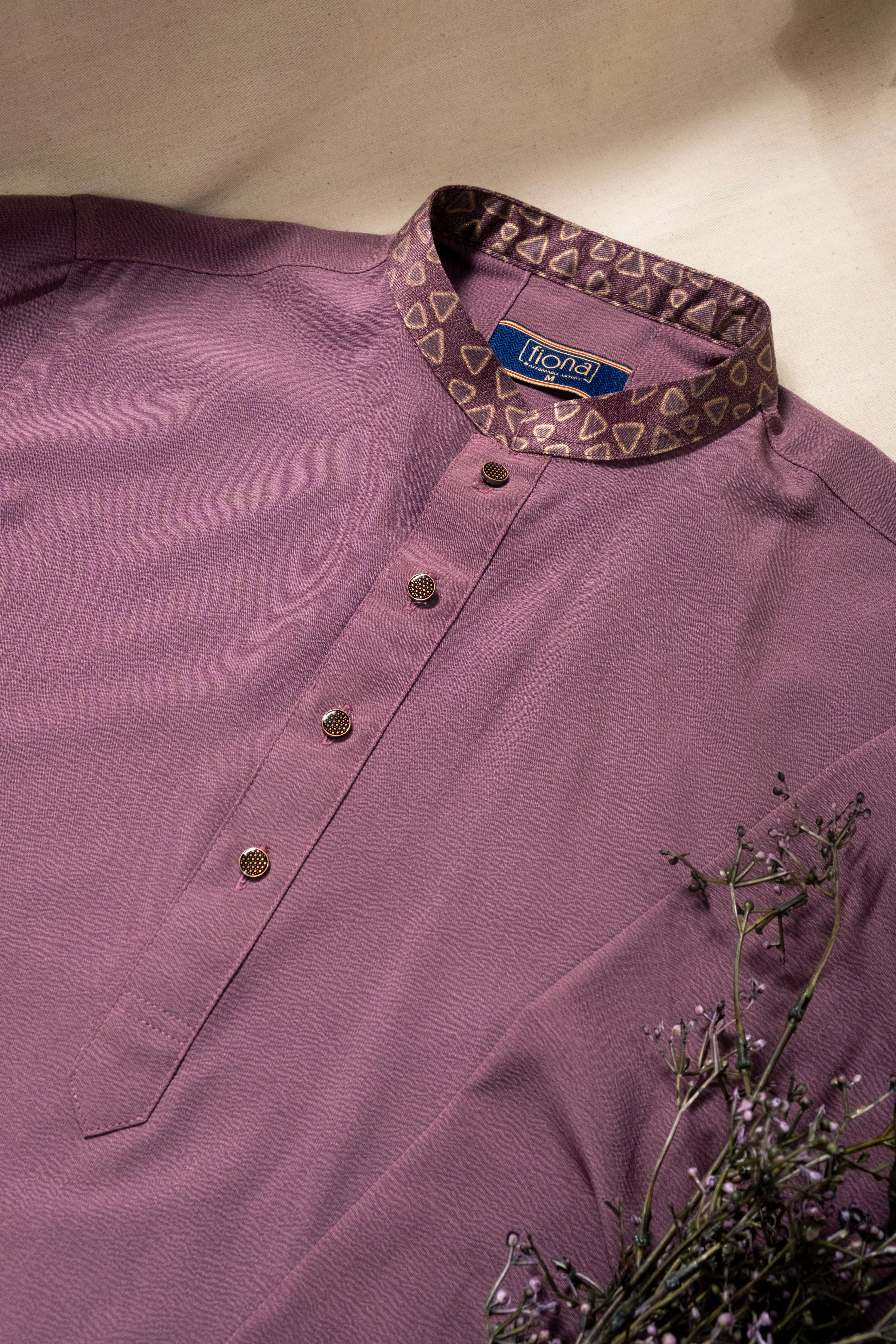 Premium Panjabi - Mauve Purple (FP-2609)