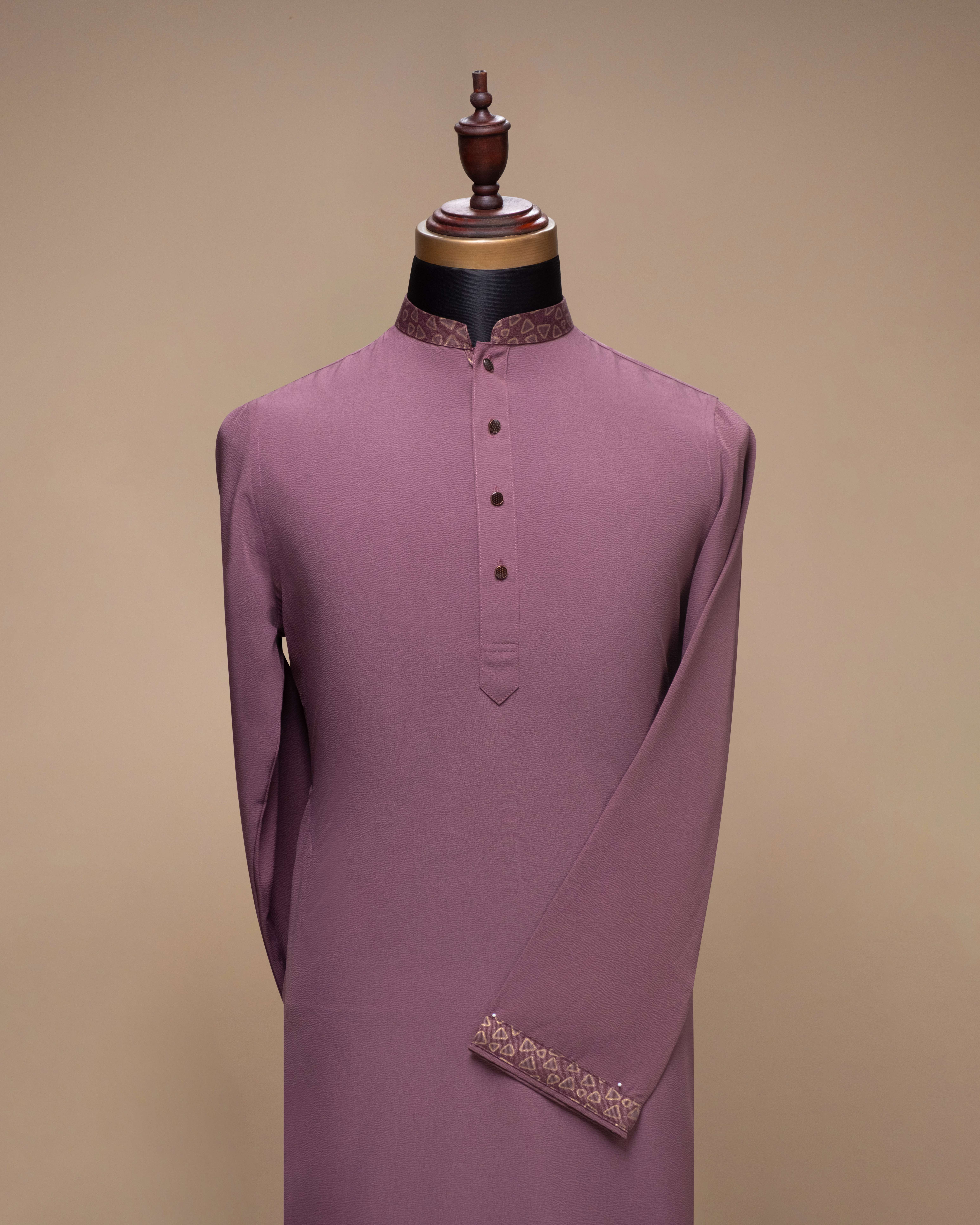 Premium Panjabi - Mauve Purple (FP-2609)