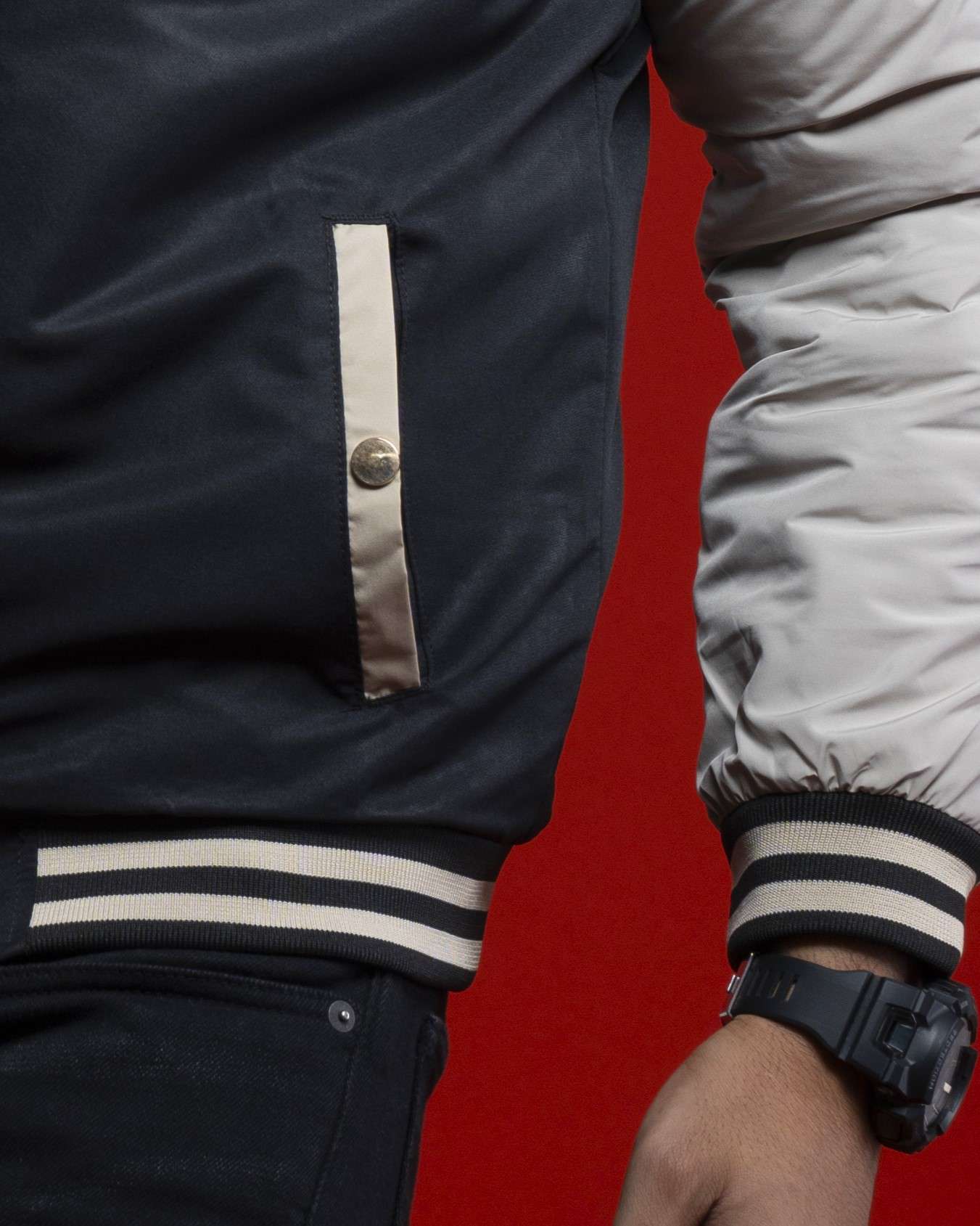 Varsity Export Padded Jacket (VJ-003)- Black