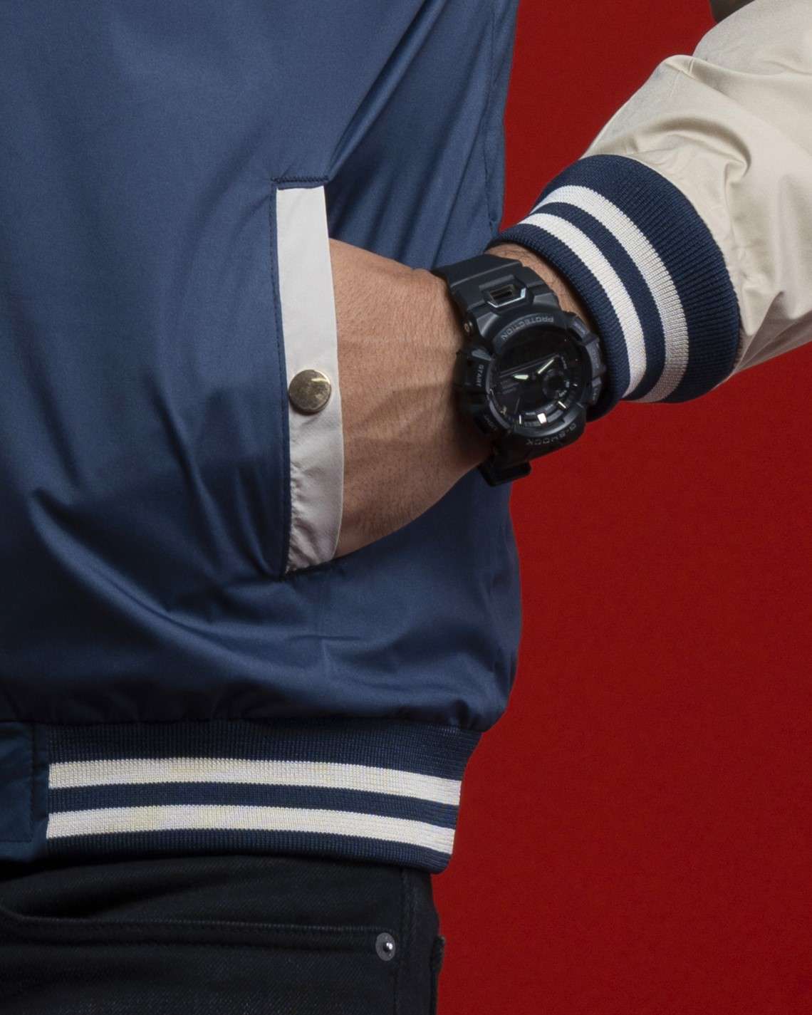 Varsity Export Padded Jacket (VJ-001)- Navy