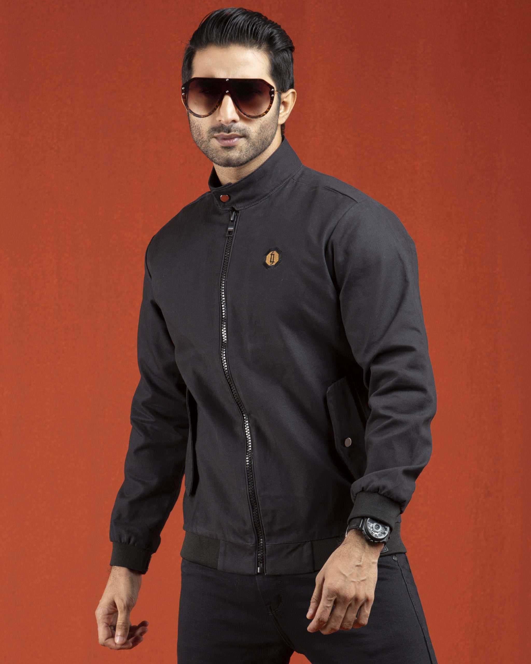 Twill Jacket (BN-A20)-Surma Black