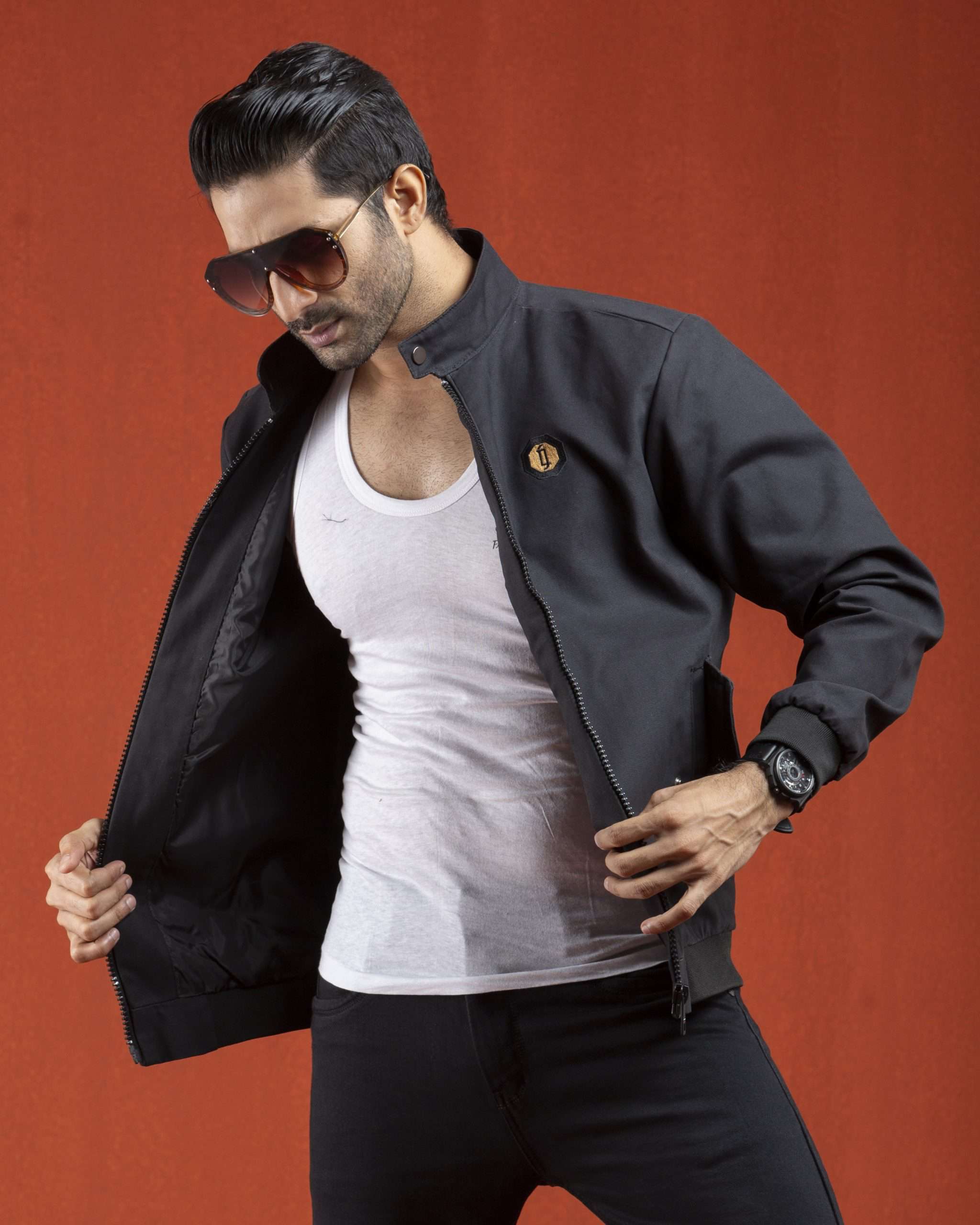 Twill Jacket (BN-A20)-Surma Black