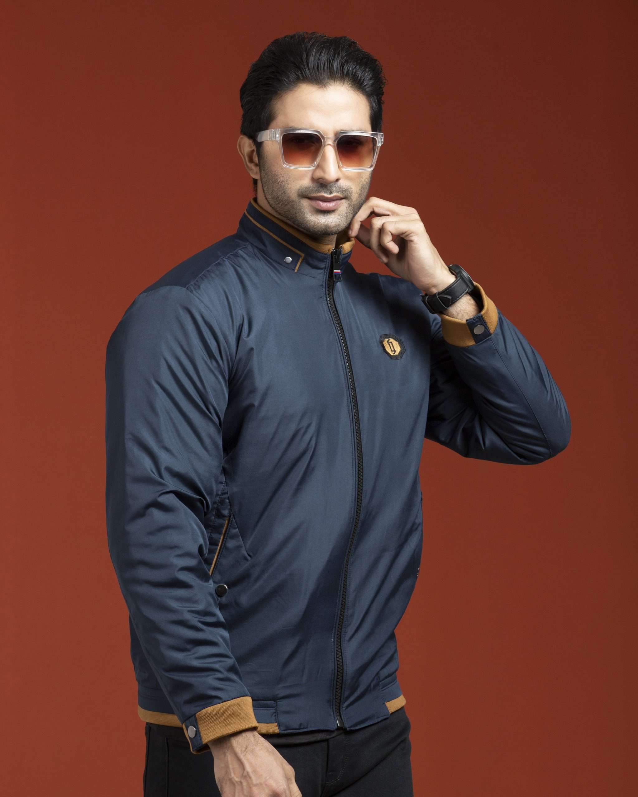 Export Padded Jacket (BN-A22)-Dark Sapphire Blue