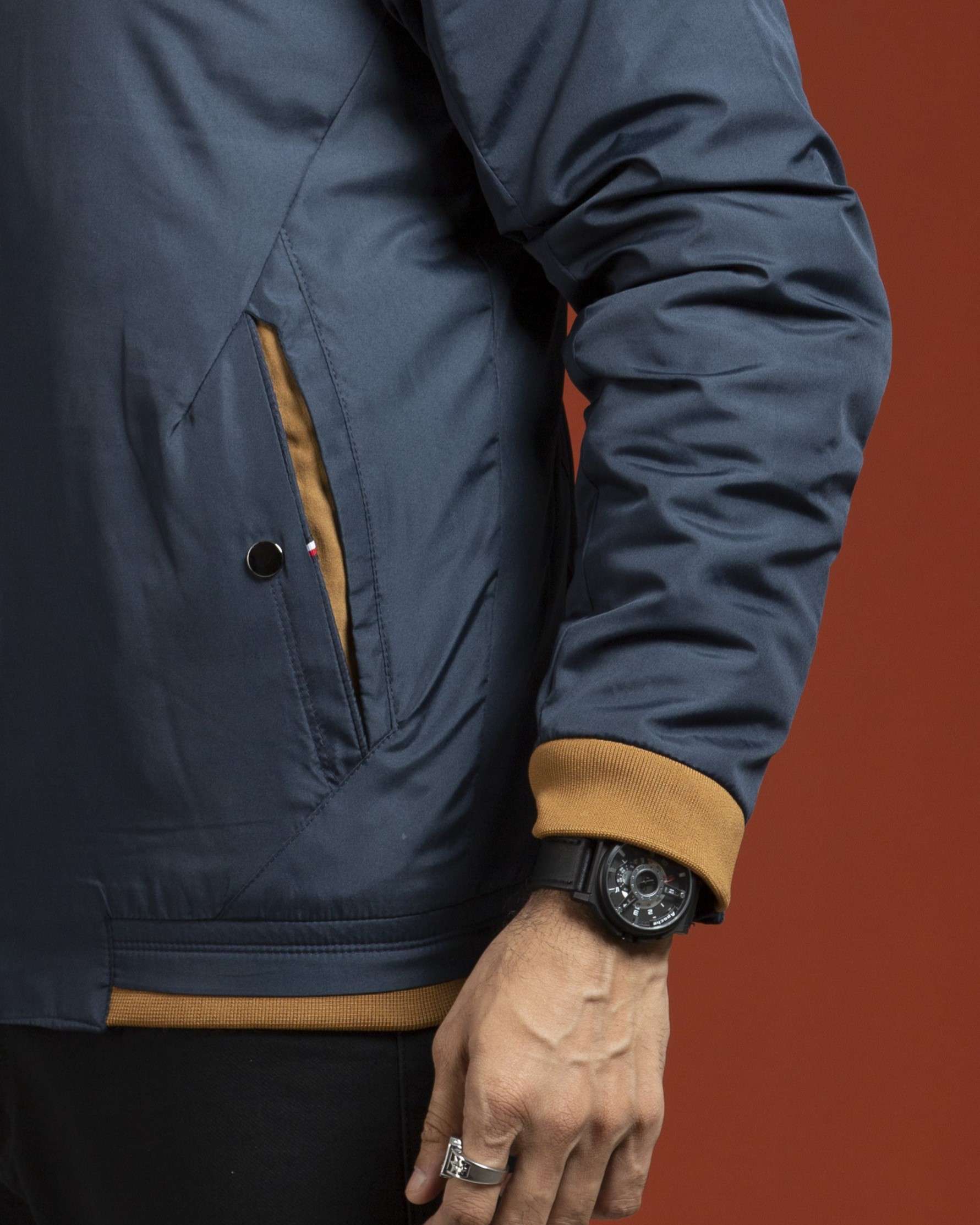 Export Padded Jacket (BN-A22)-Dark Sapphire Blue