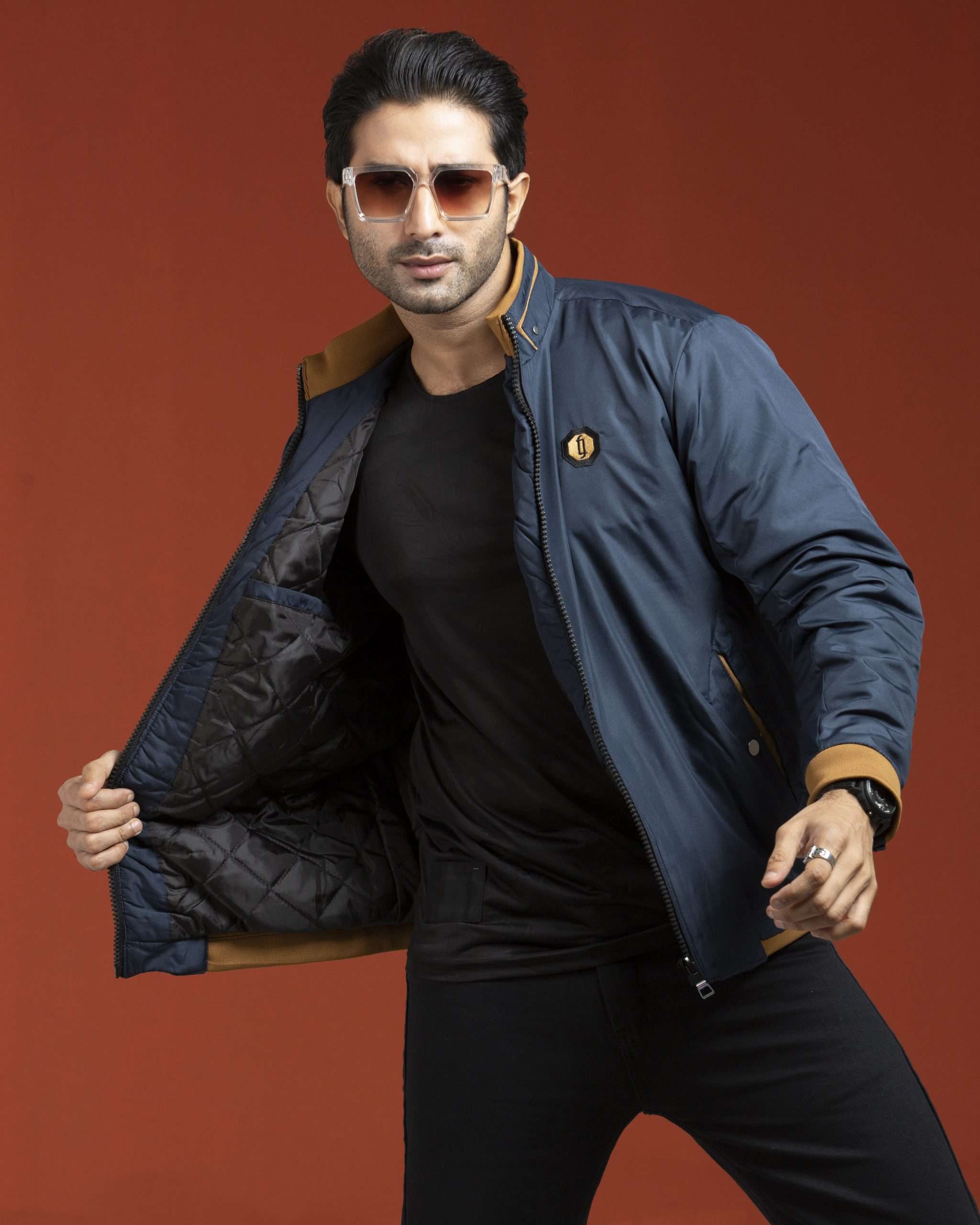 Export Padded Jacket (BN-A22)-Dark Sapphire Blue