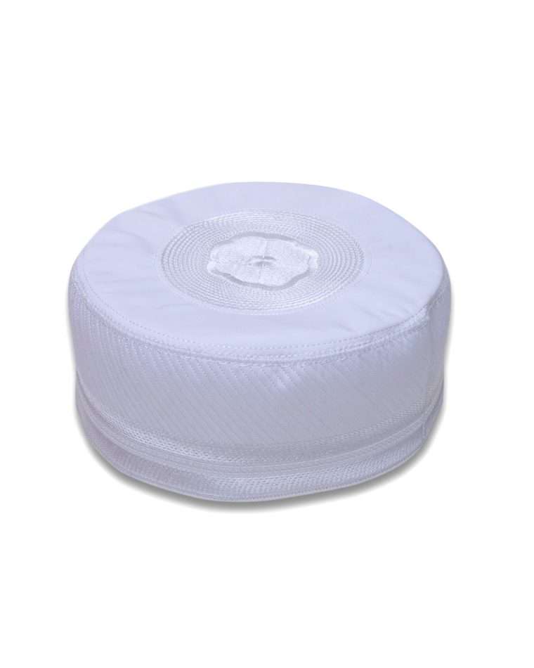 Elegant Embroidered Cotton Tupi- White