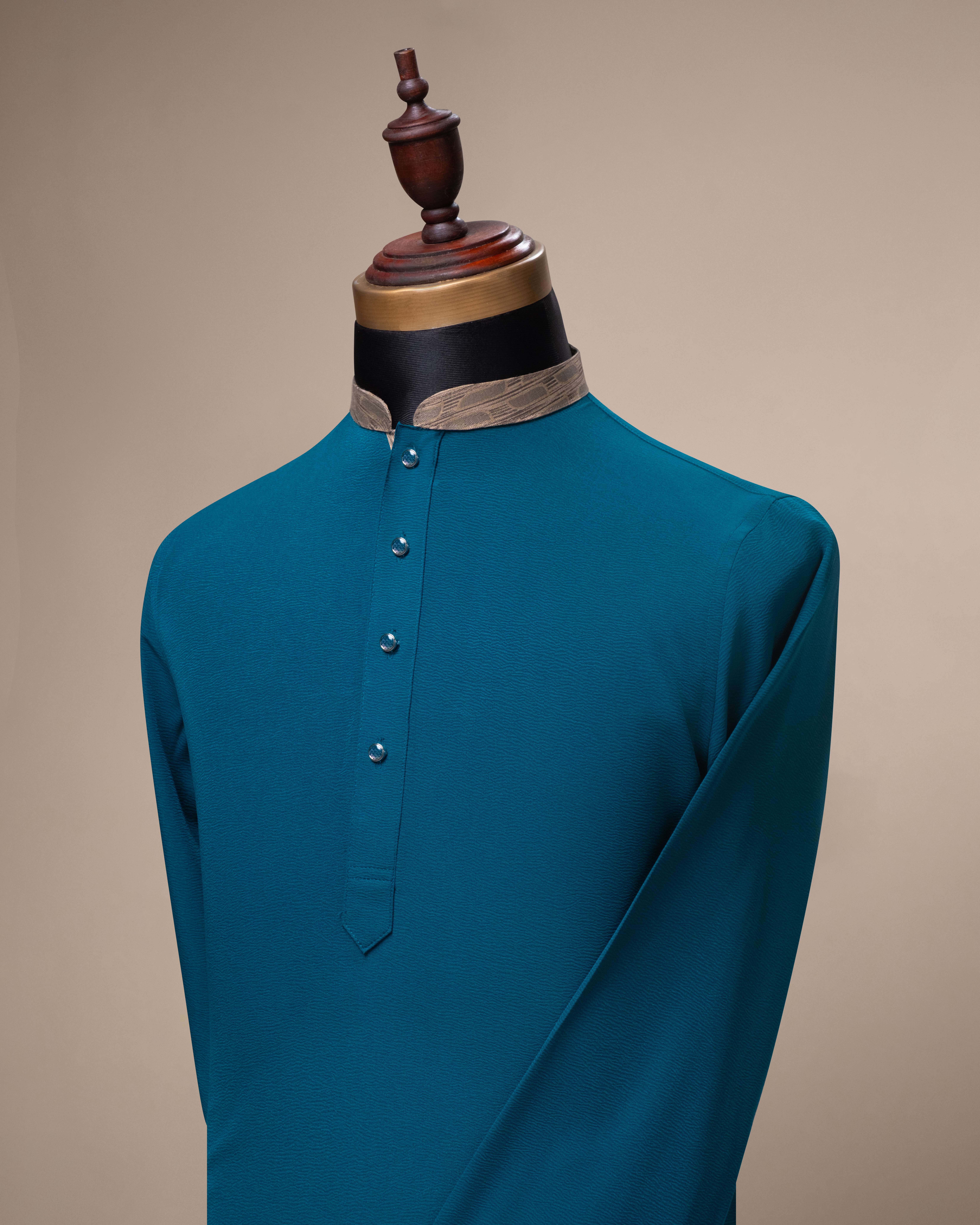 Premium Panjabi - Teal Blue (FP-2610)