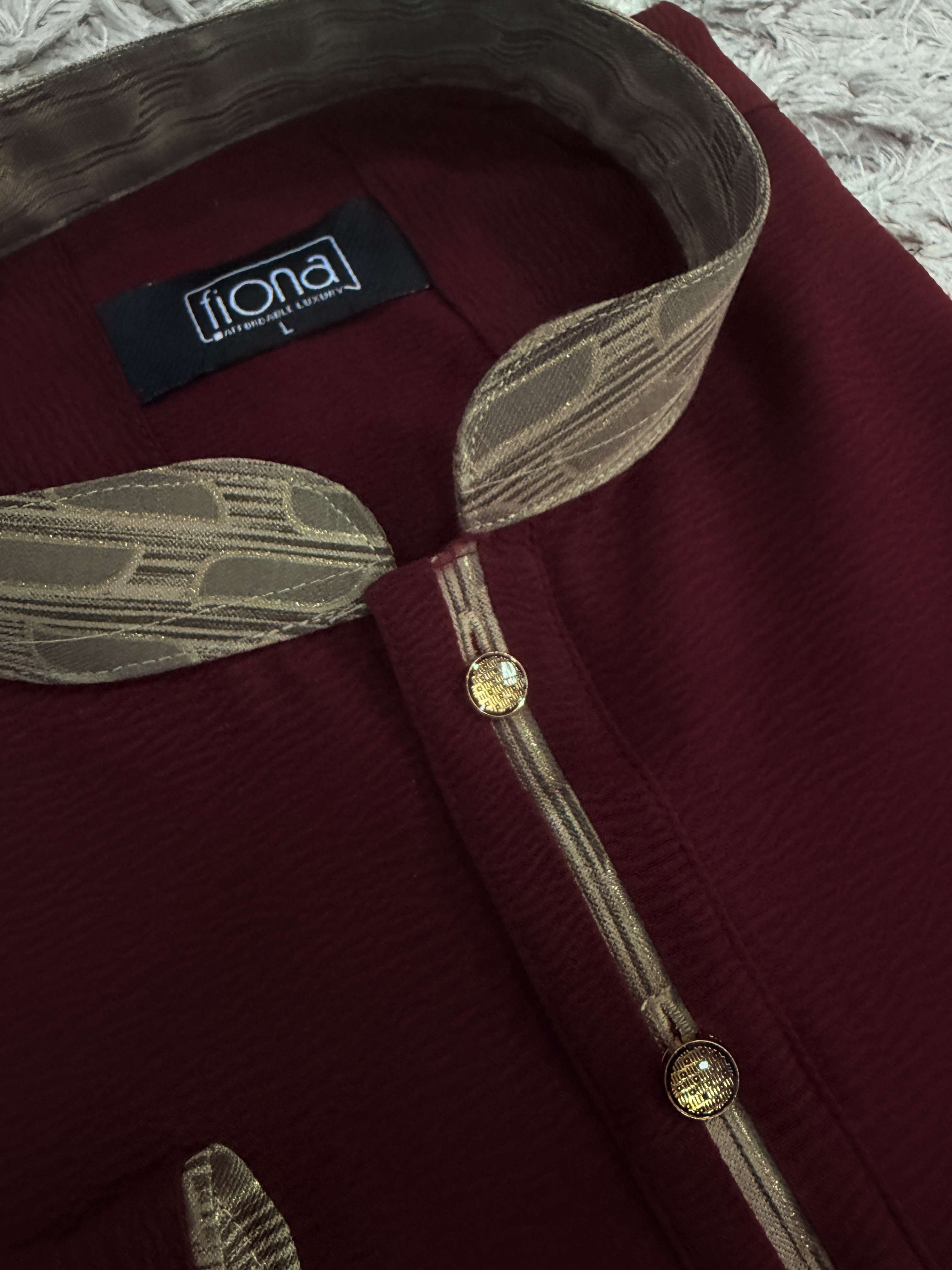 Premium Panjabi - Maroon (FP-2607)