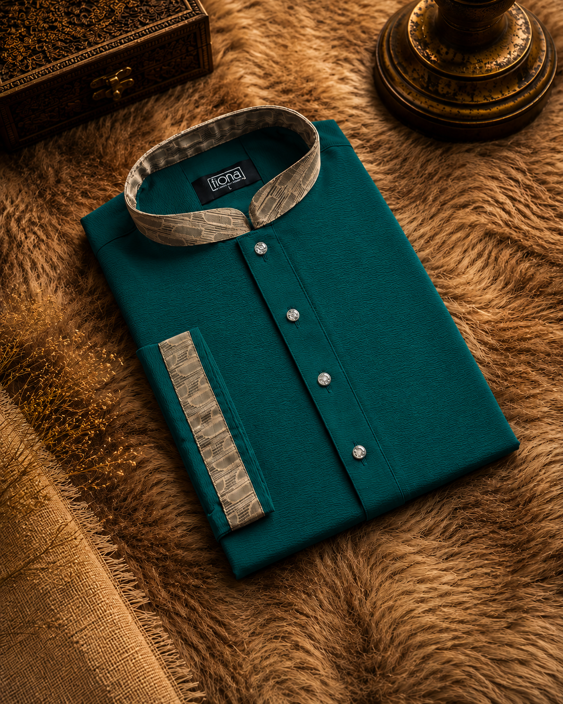 Premium Panjabi - Bottle Green (FP-2610)