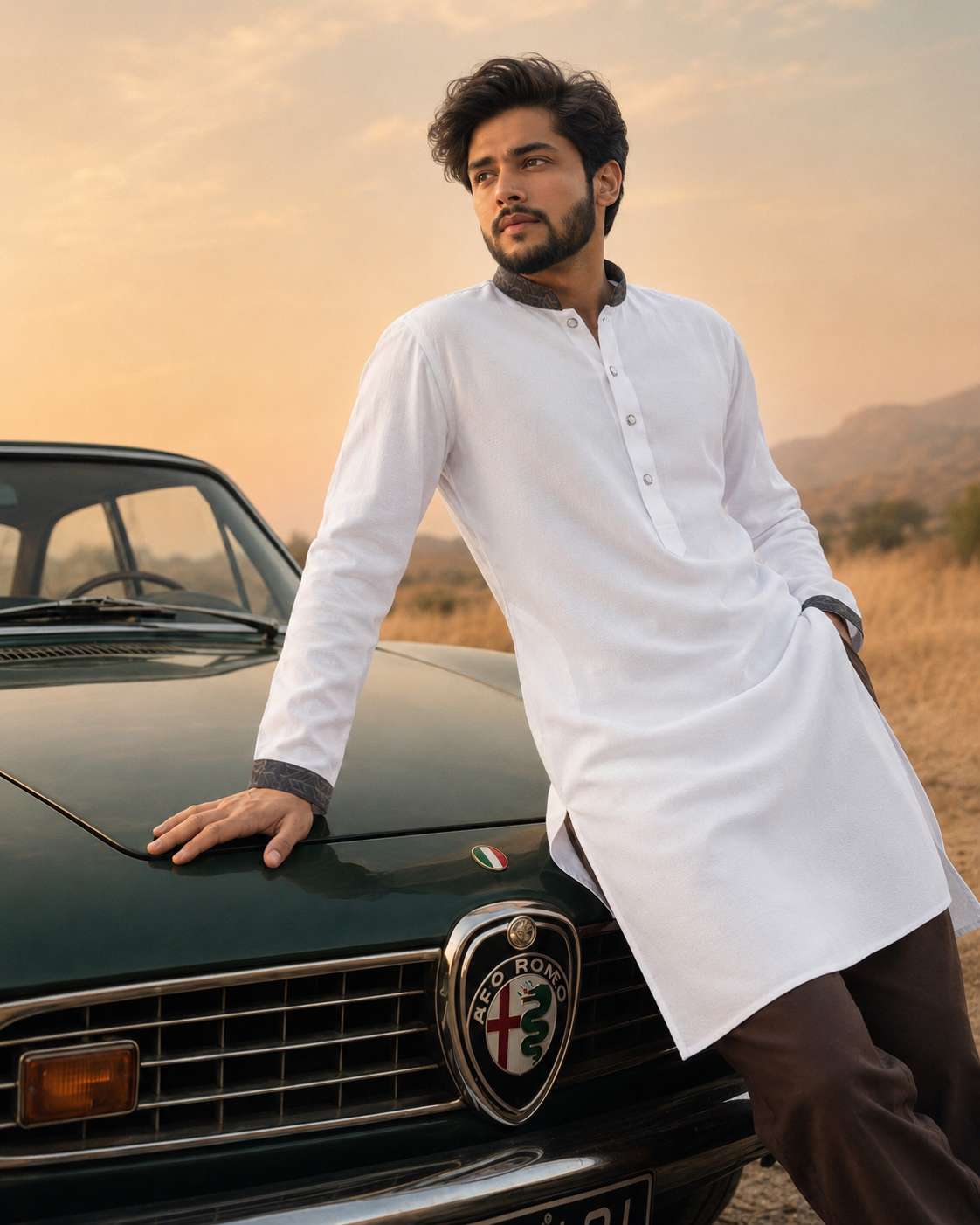 Premium Panjabi - White (FP-2614)