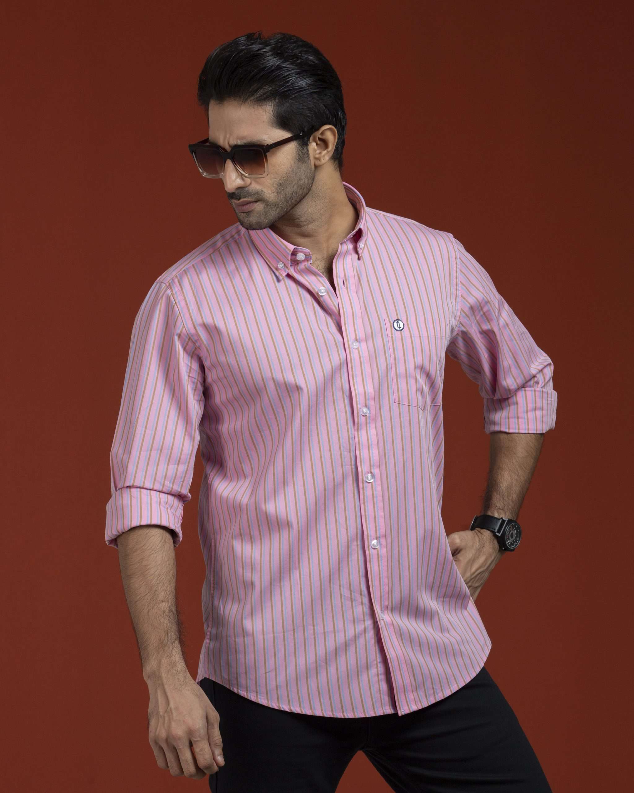 Shirt (NS-042)-Vibrant Pink