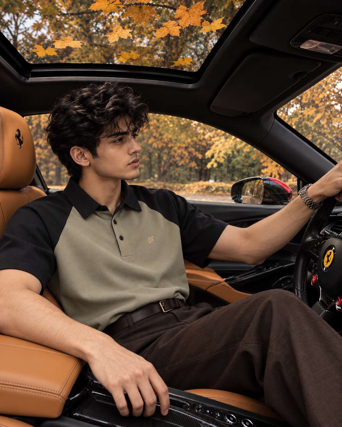 Textured Jacquard Men's Polo T-Shirt PL-2619