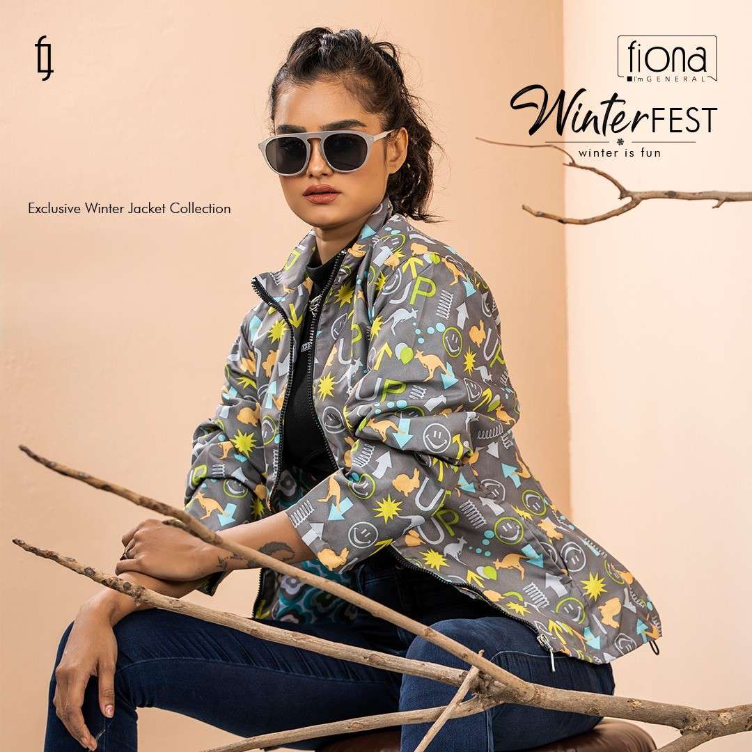 Woman’s Jacket -Light Ash printed body (WL-055)