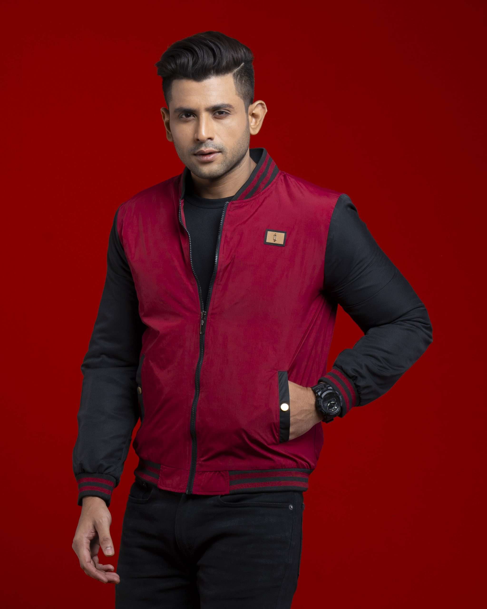 Varsity Export Padded Jacket (VJ-004)- Maroon