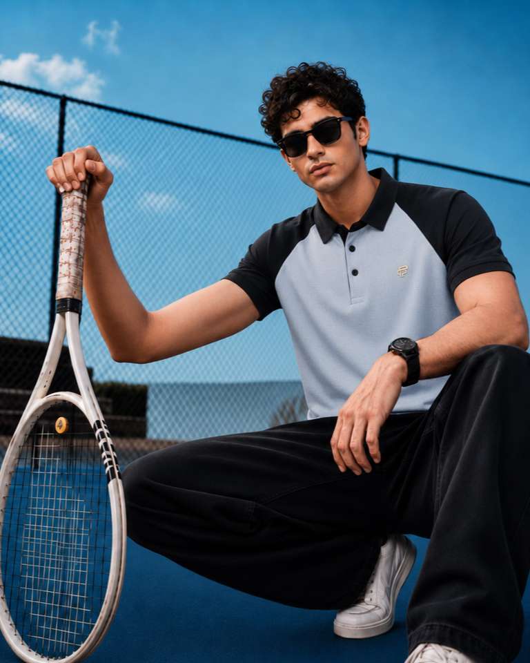 Textured Jacquard Men's Polo T-Shirt PL-2617