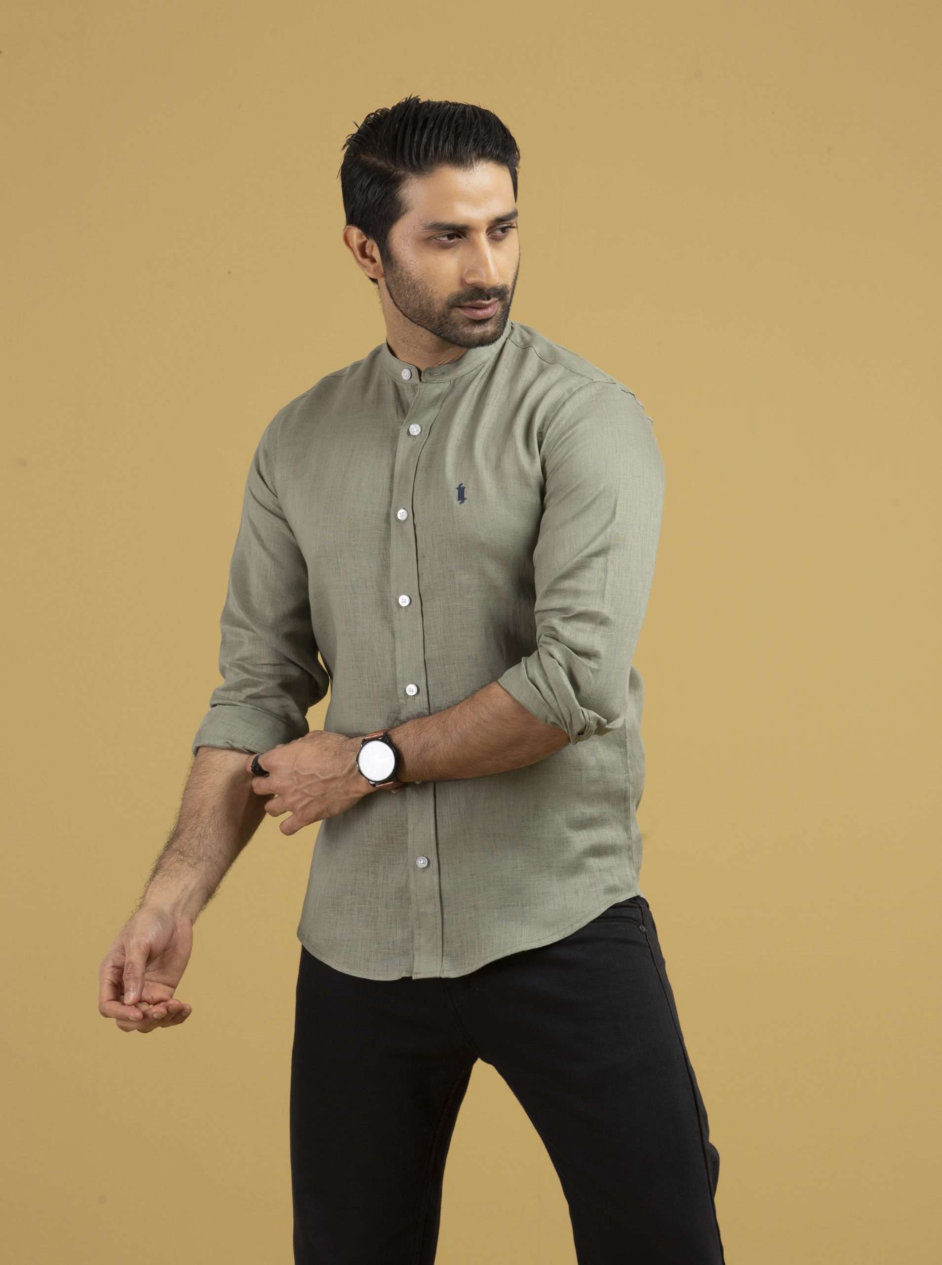 Men’s Band Collar Shirt (BS-06)