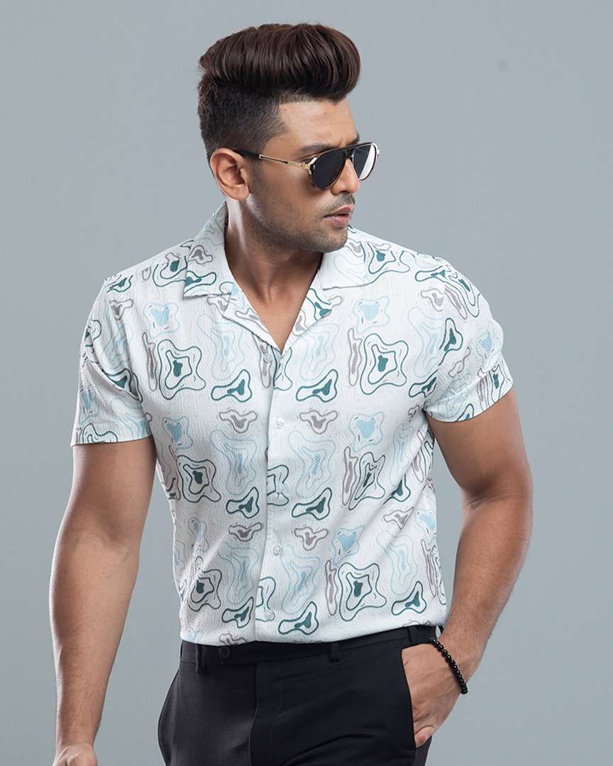 Cuban  Shirt - HW-2523 (Popcorn Fabric)