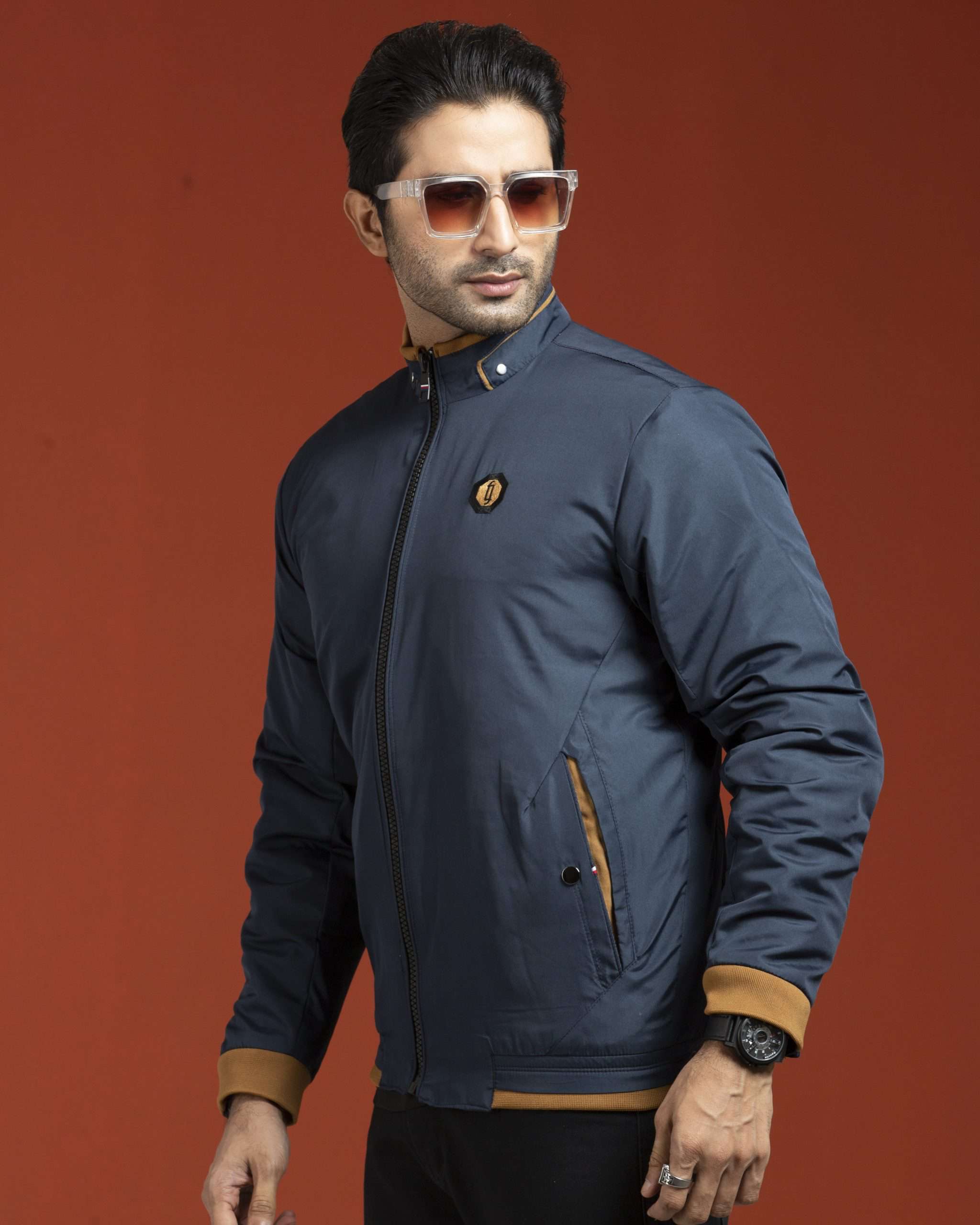 Export Padded Jacket (BN-A22)-Dark Sapphire Blue