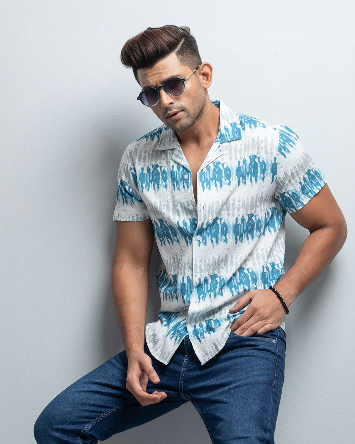 Cuban  Shirt - HW-2517 (Popcorn Fabric)