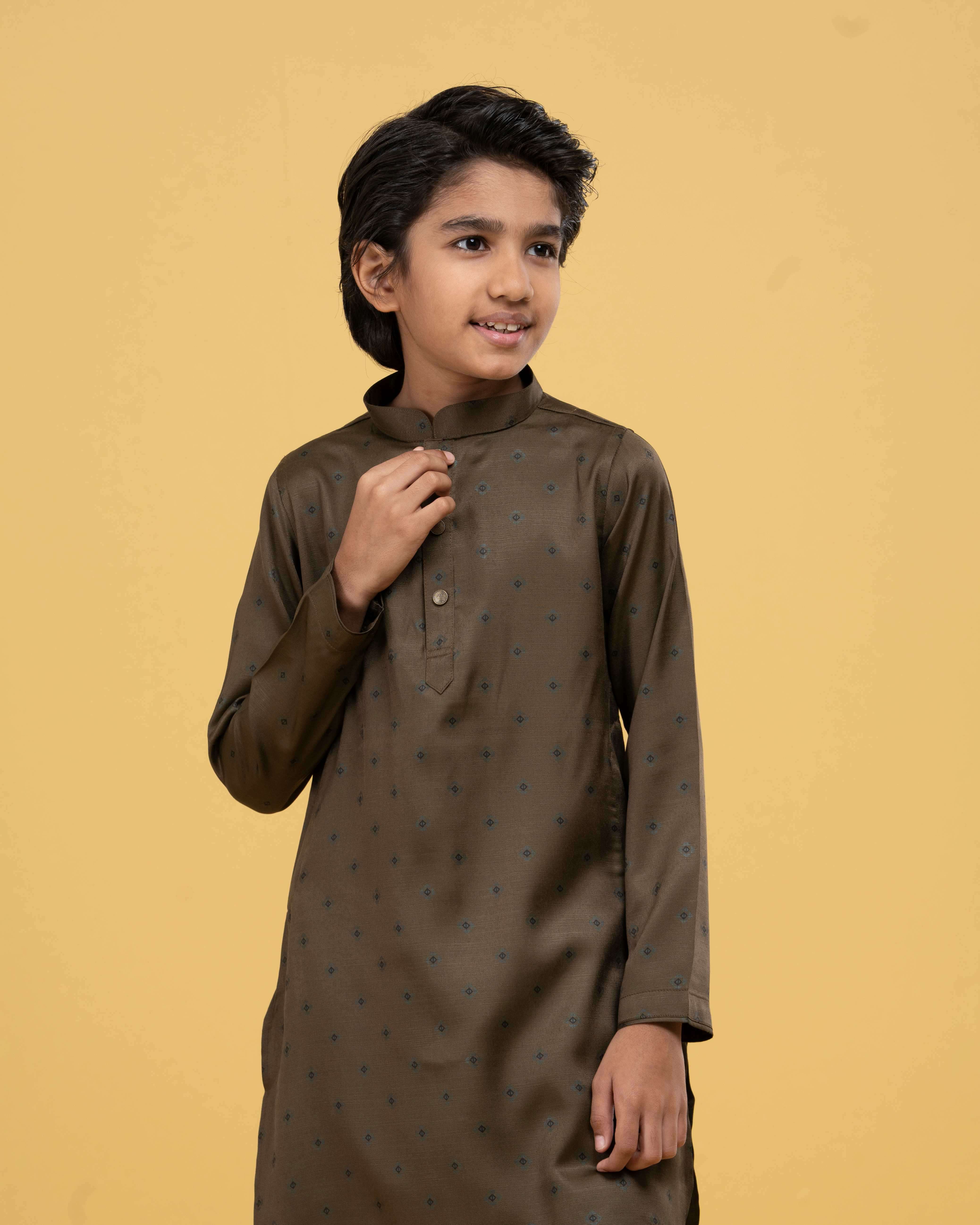 Kids Printed Classic Panjabi (FP-2557 K)