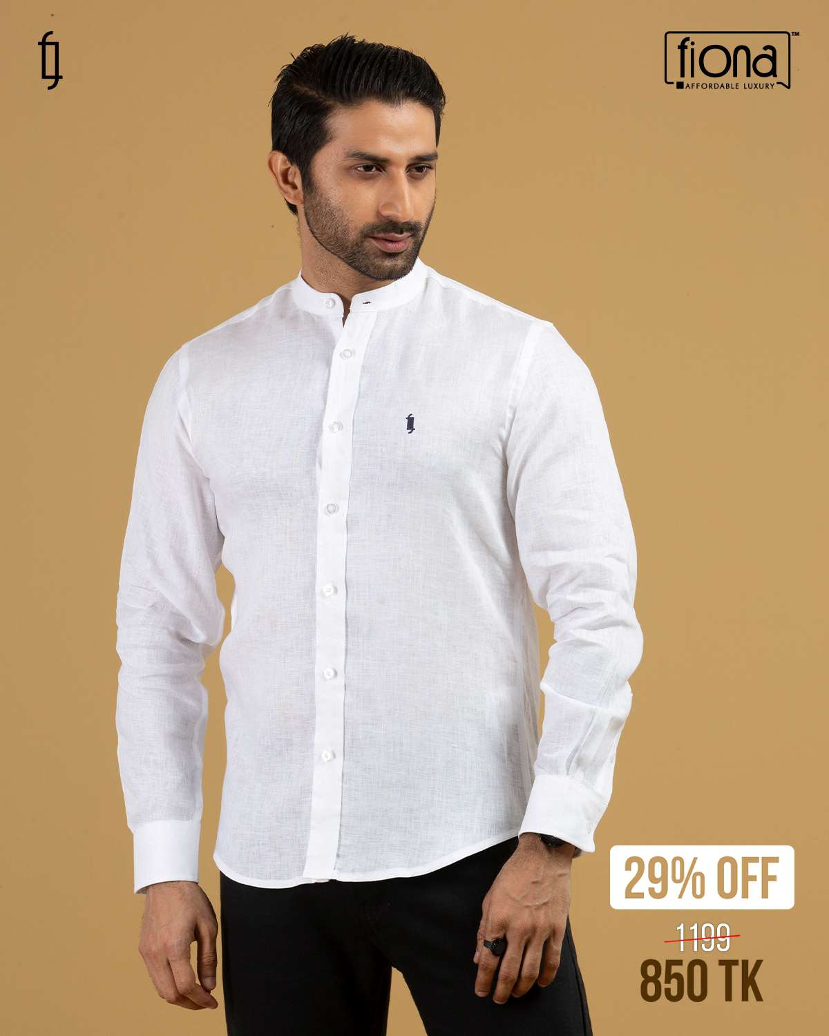 Men’s Band Collar Shirt (BS-08)