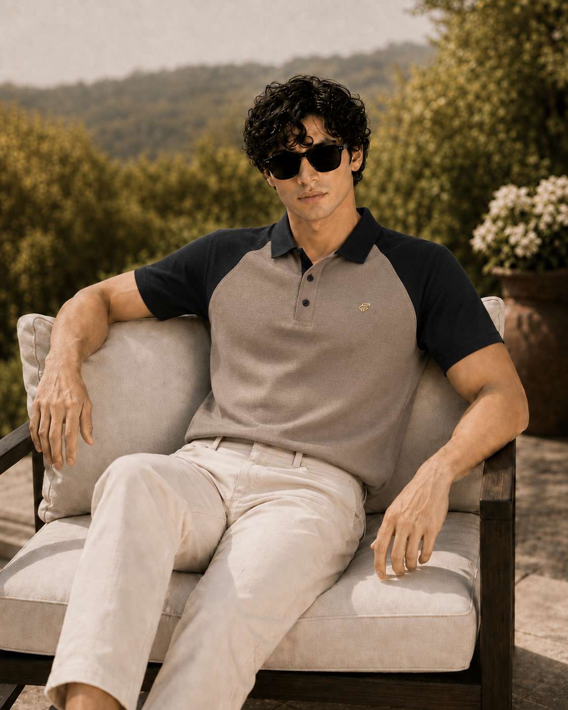 Textured Jacquard Men's Polo T-Shirt PL-2618
