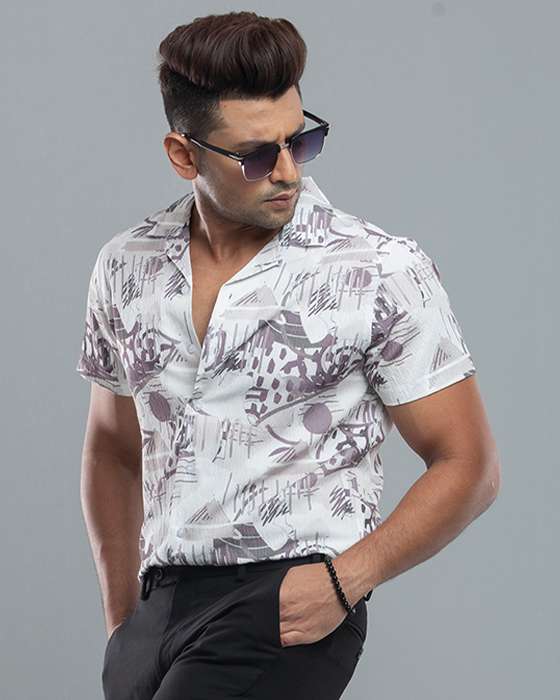 Cuban  Shirt - HW-2520 (Popcorn Fabric)
