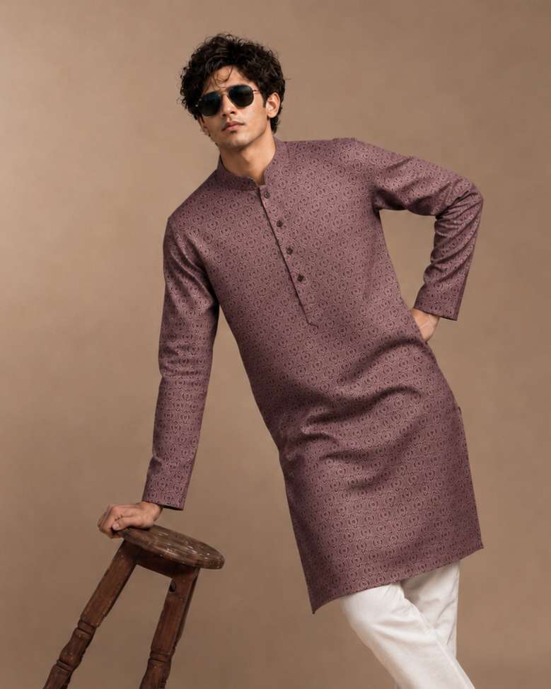 Elegant Panjabi- Maroon (FP-2603)