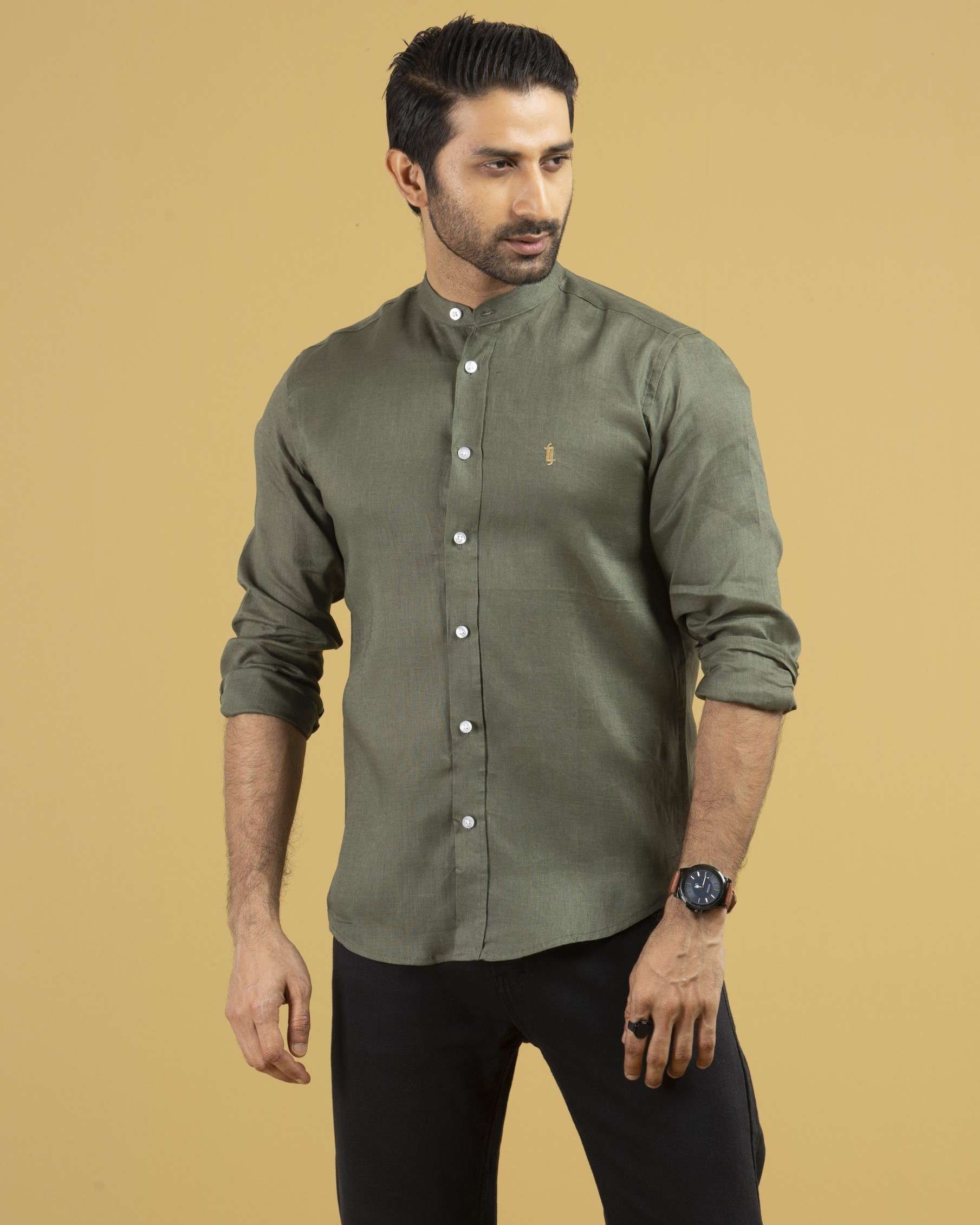 Men’s Band Collar Shirt (BS-07)