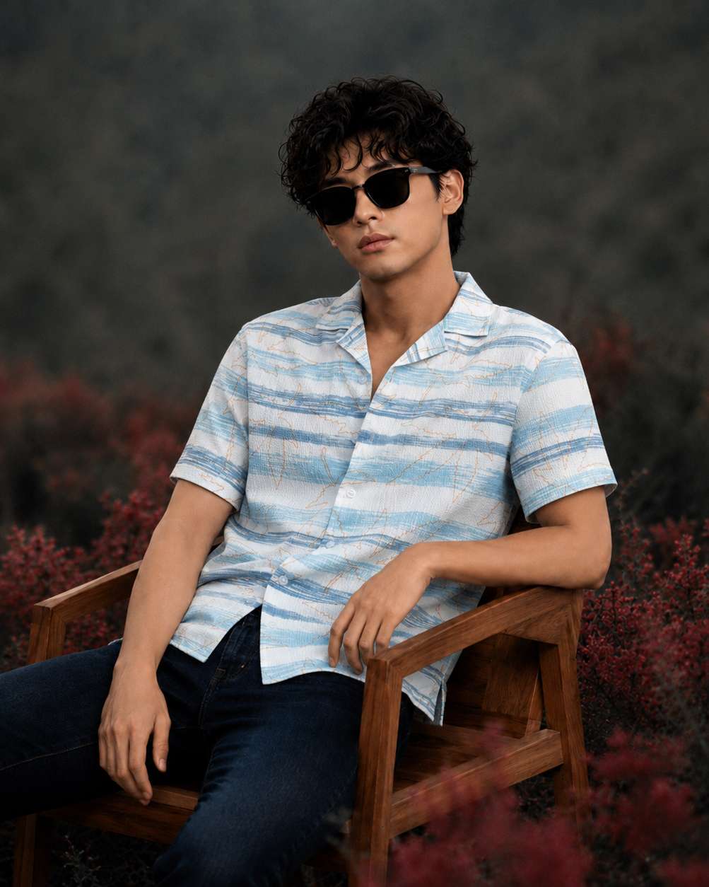 Cuban  Shirt - HW-2525 (Popcorn Fabric)