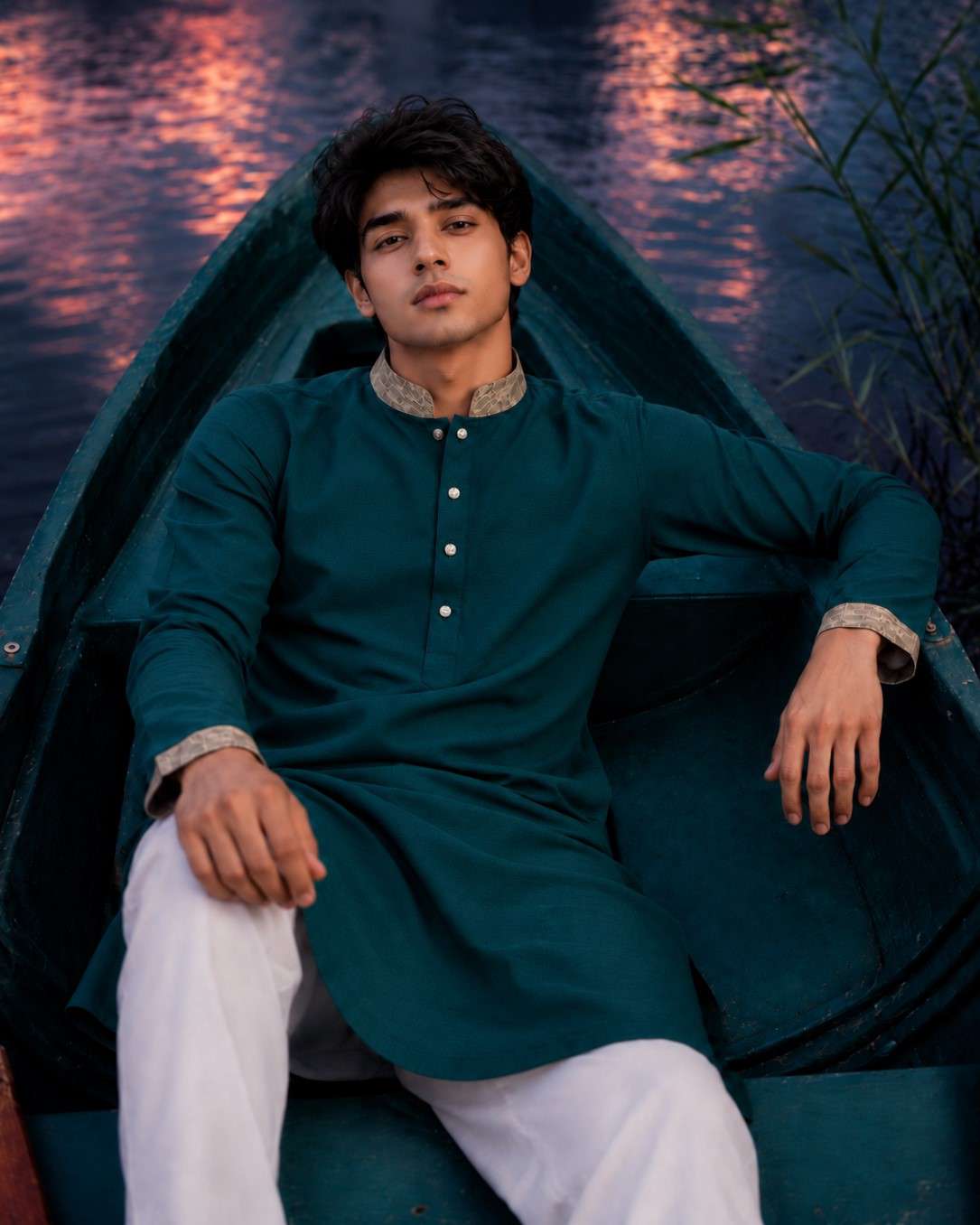 Premium Panjabi - Bottle Green (FP-2610)