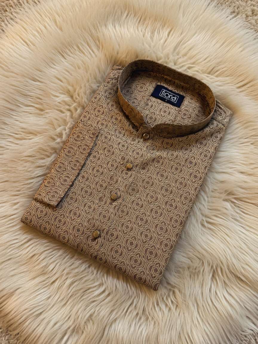 Elegant Panjabi- Golden Chocolate (FP-2605)