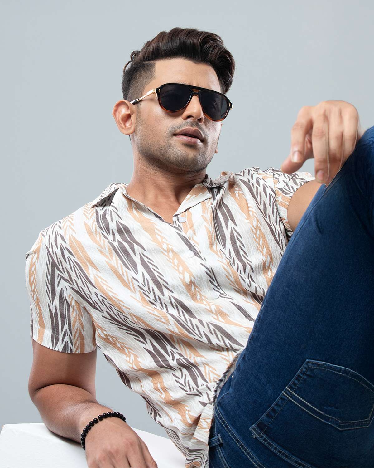 Cuban  Shirt - HW-2527 (Popcorn Fabric)